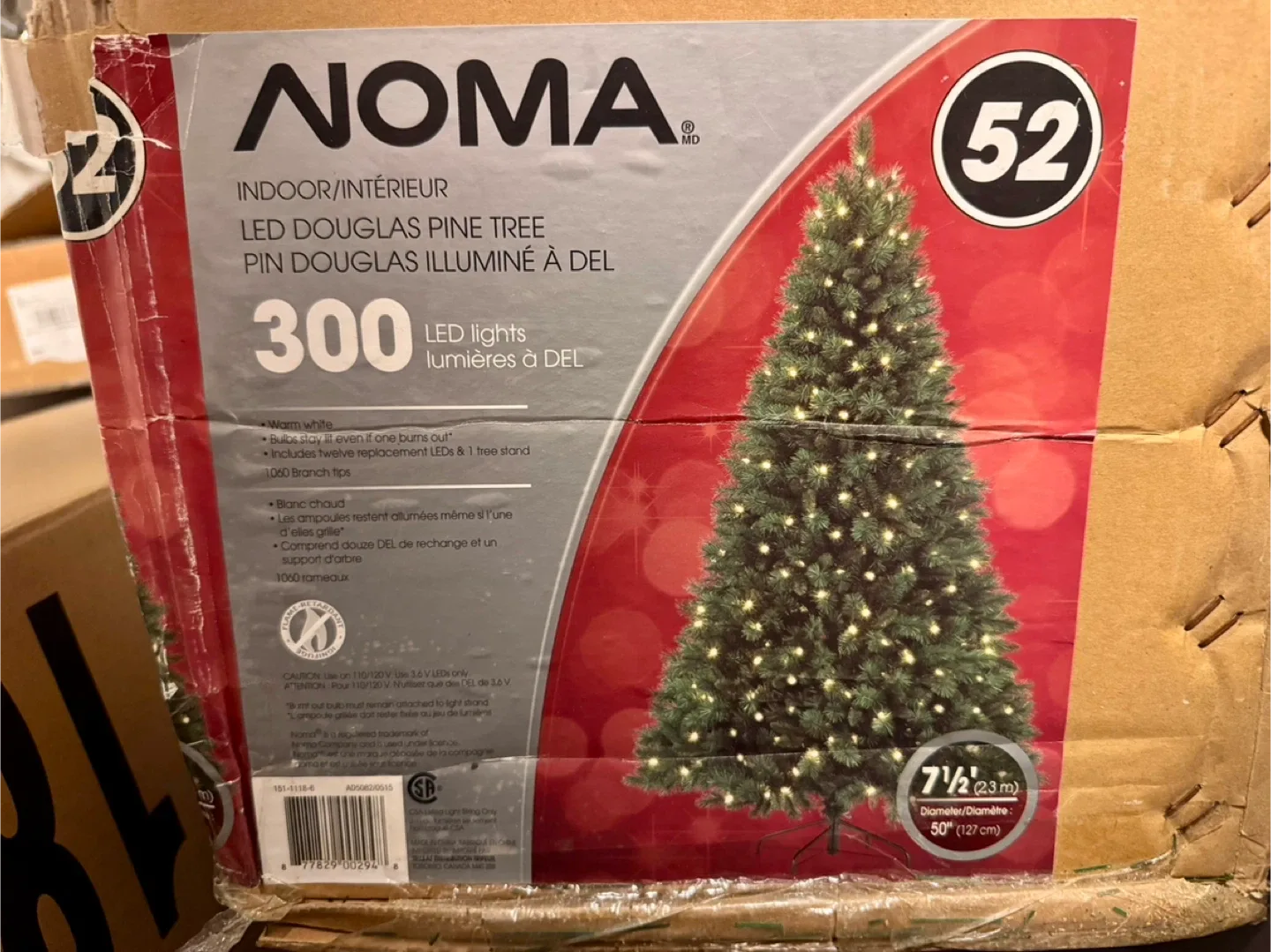 NOMA 7.5ft artificial Christmas Tree