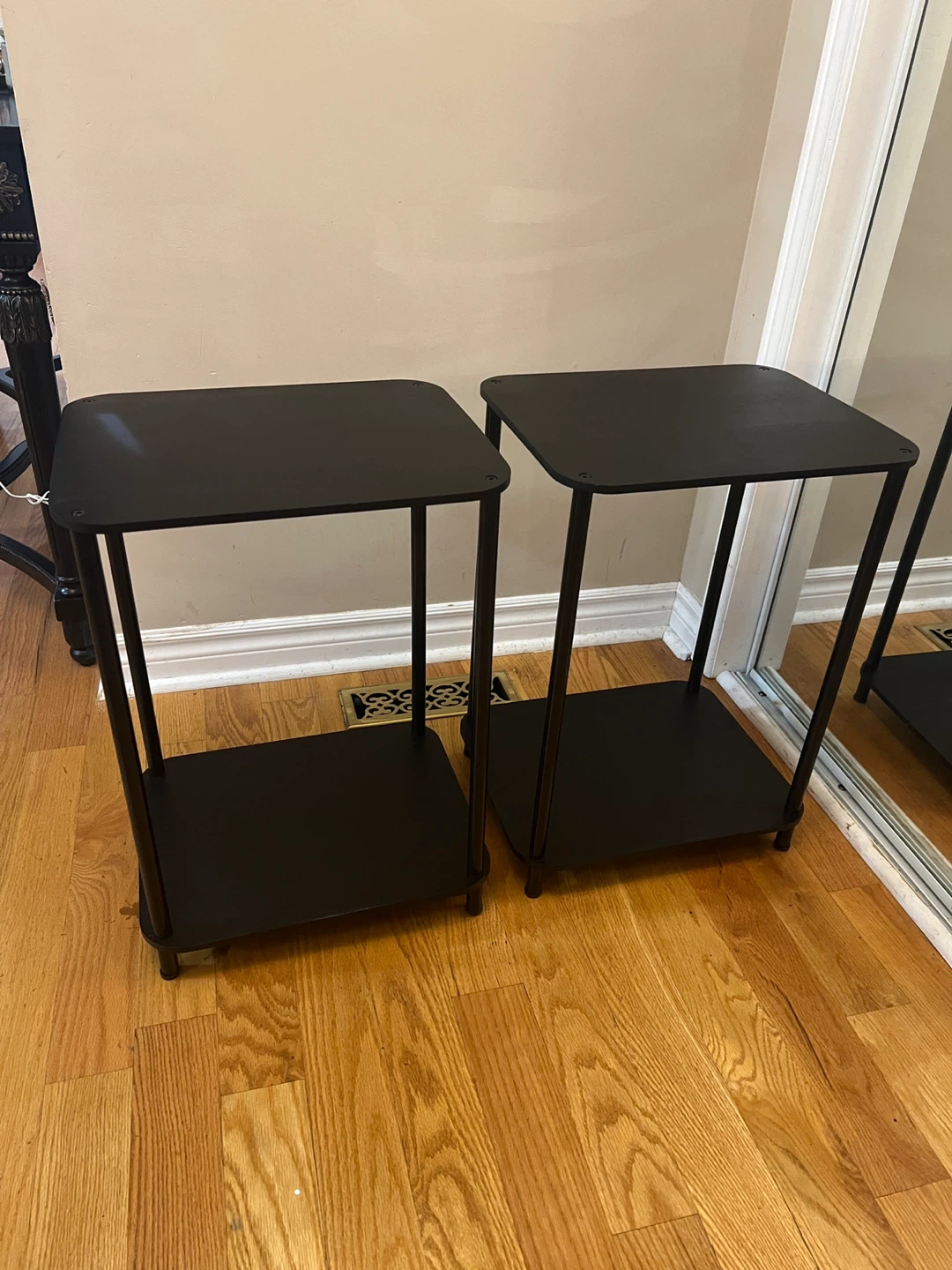 Set of 2 Black End Tables/Nightstand - photo 2