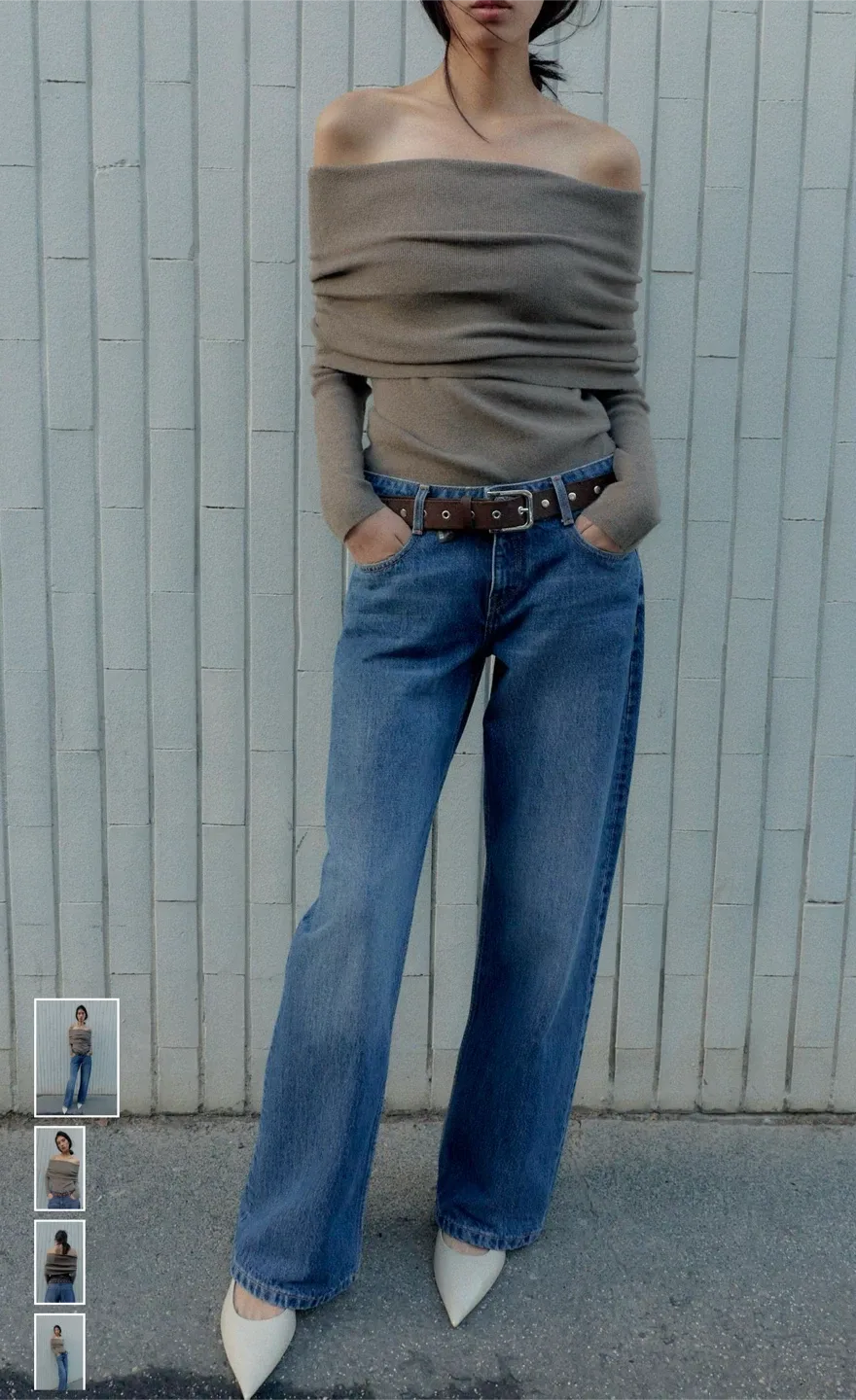 Zara Knit Off-the-Shoulder Top - Size XL image indicator(2)