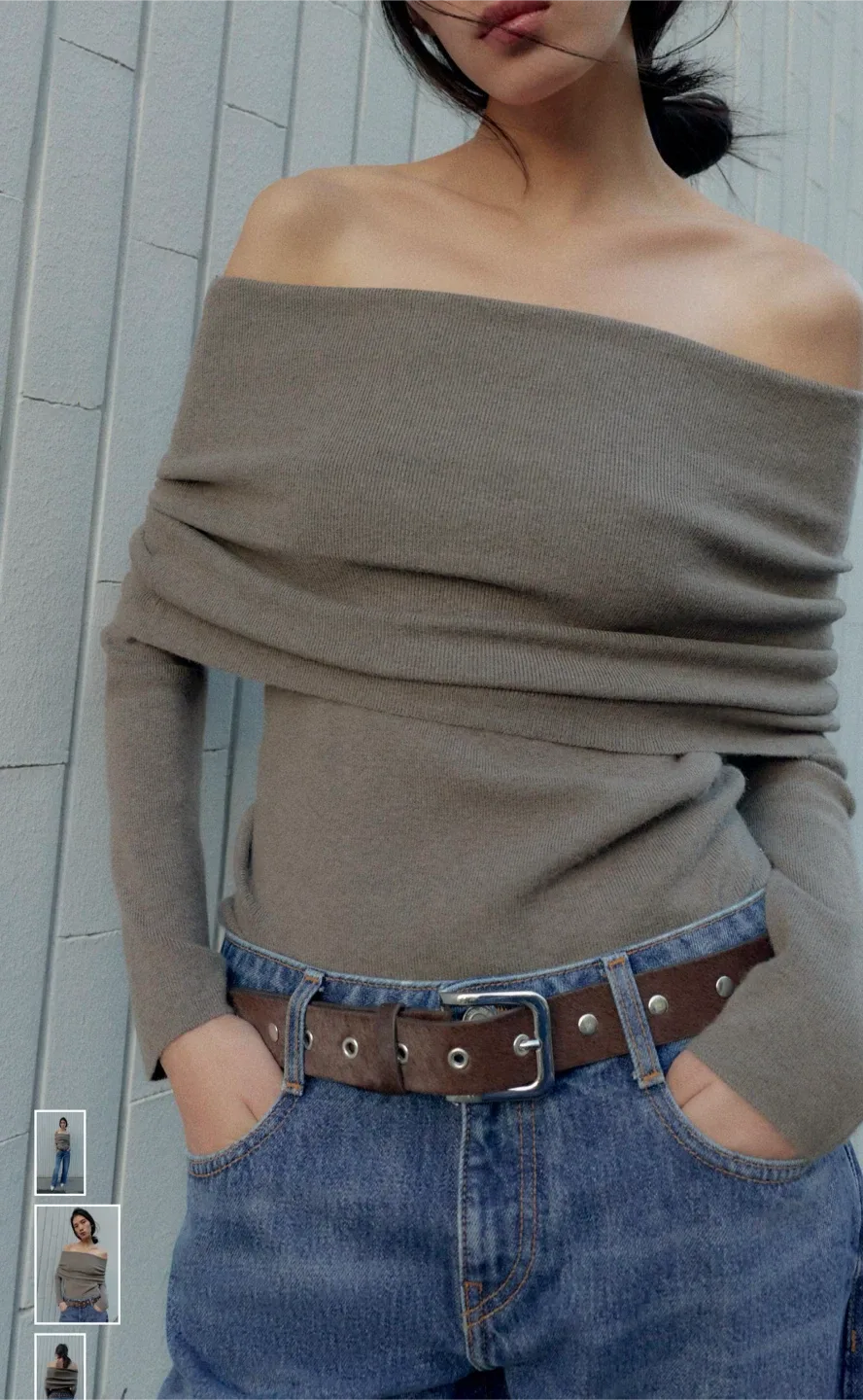 Zara Knit Off-the-Shoulder Top - Size XL