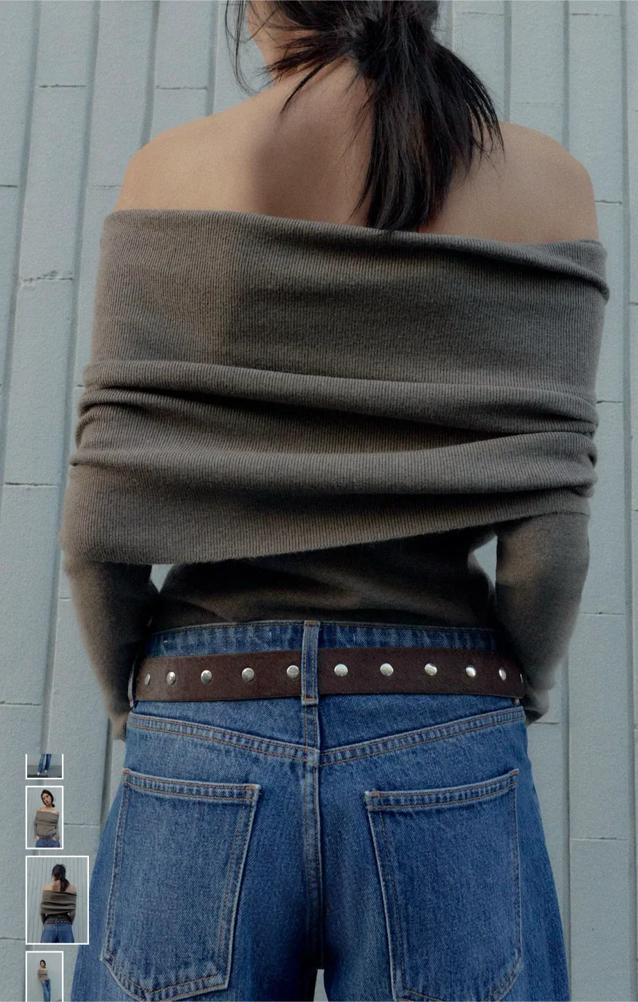 Zara Knit Off-the-Shoulder Top - Size XL image indicator(3)