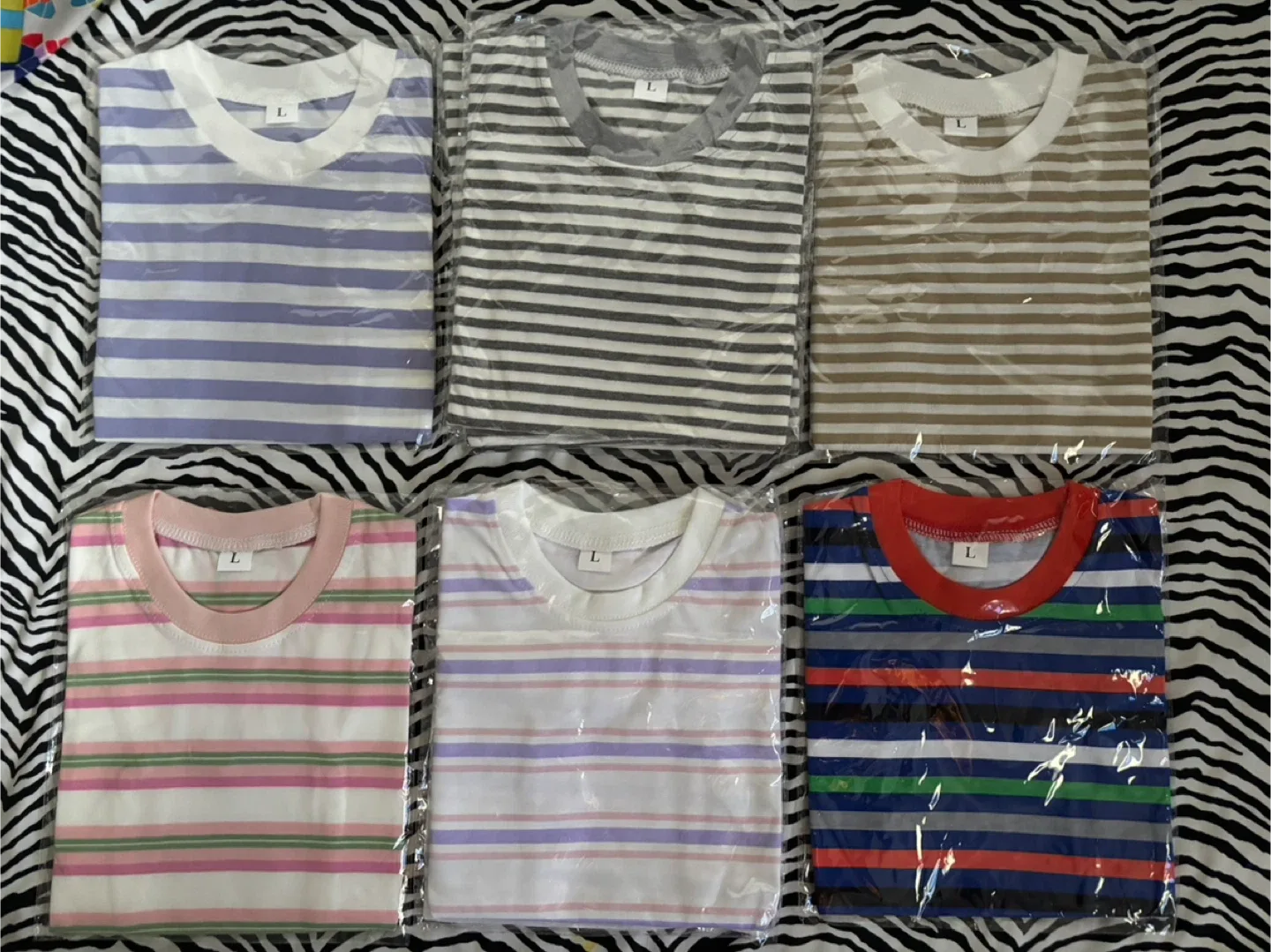 Assorted Striped T-Shirts - Size L image indicator(2)
