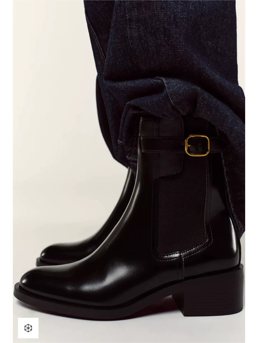 Zara Black Heeled Chelsea Boots - size 10