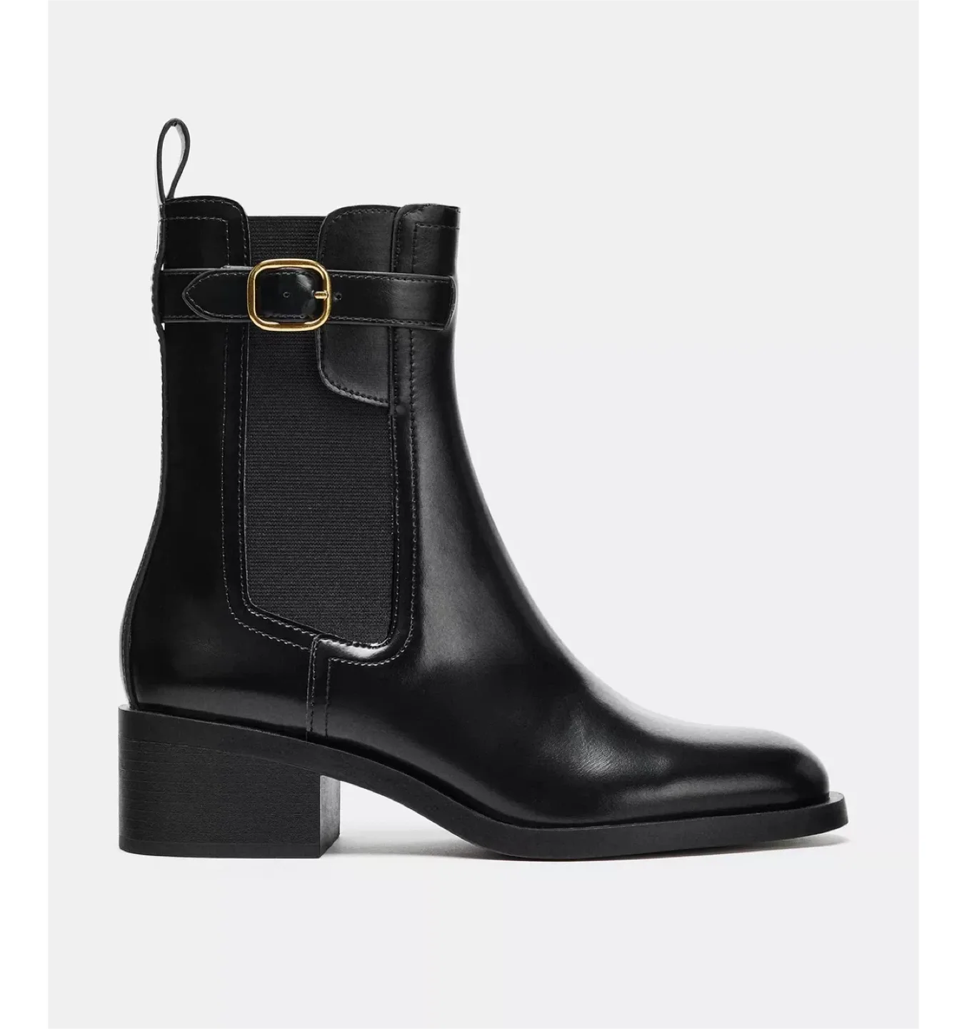 Zara Black Heeled Chelsea Boots - size 10 image indicator(4)