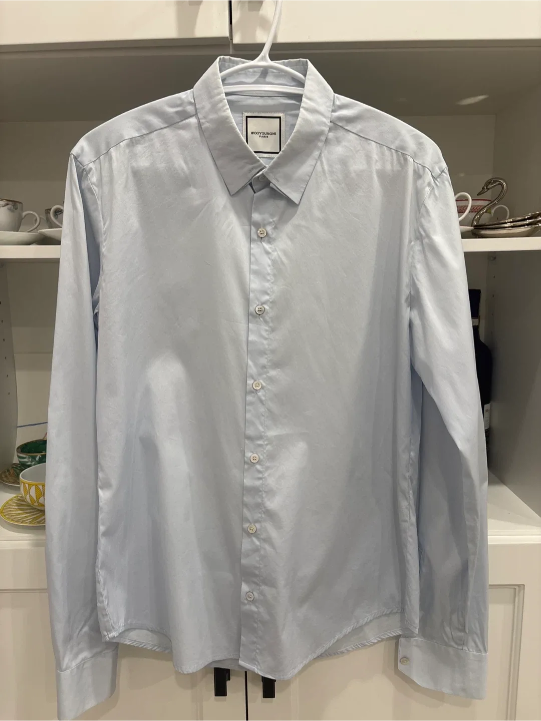 Wooyoungmi Light Blue Button-Down Shirt size48(medium)