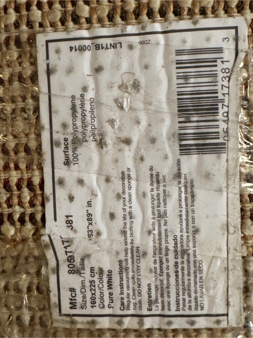 White shag rug 7.5x5.3 - photo 3