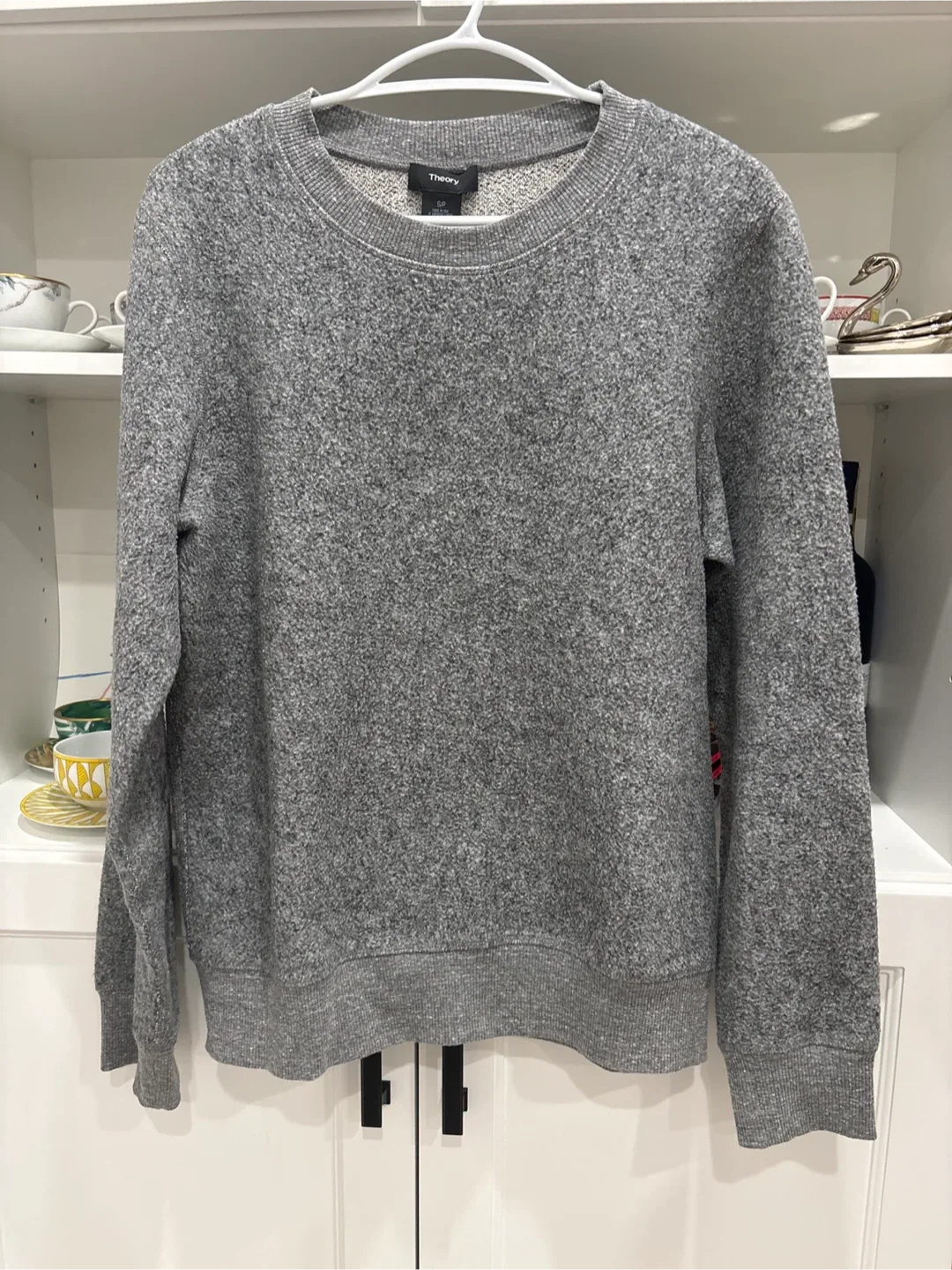 Theory Grey Cotton Blend Crewneck - Size S/P