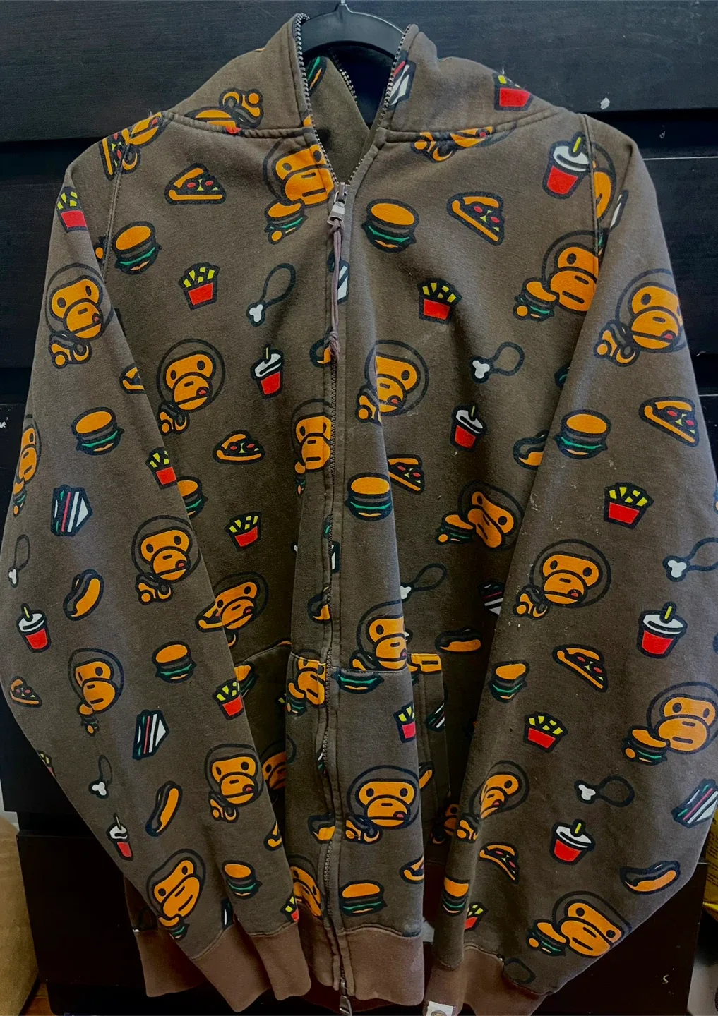 Bathing Ape Baby Milo Brown Hoodie XL