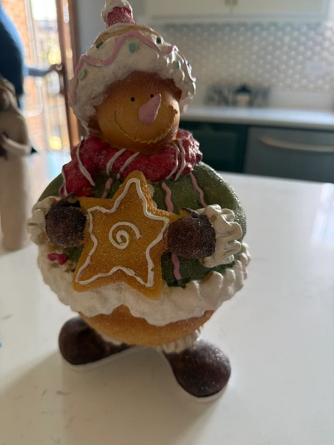 Snowman Figurine with Star