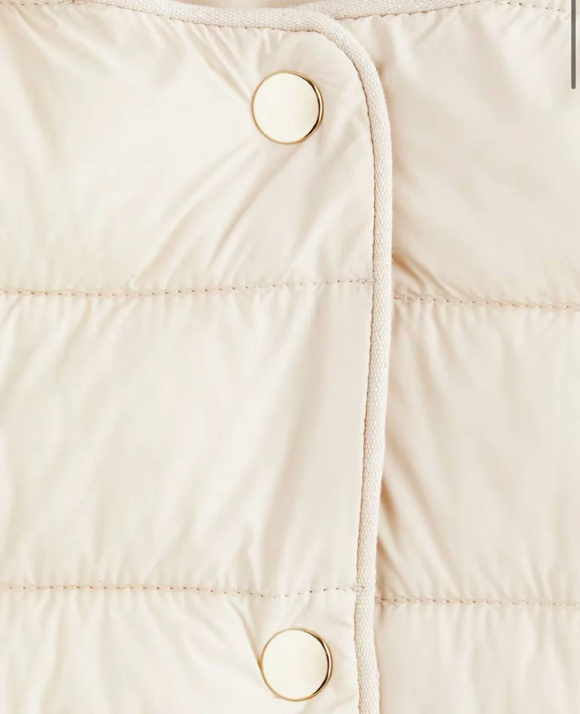 Quilted light beige jacket H&M, size XL image indicator(4)