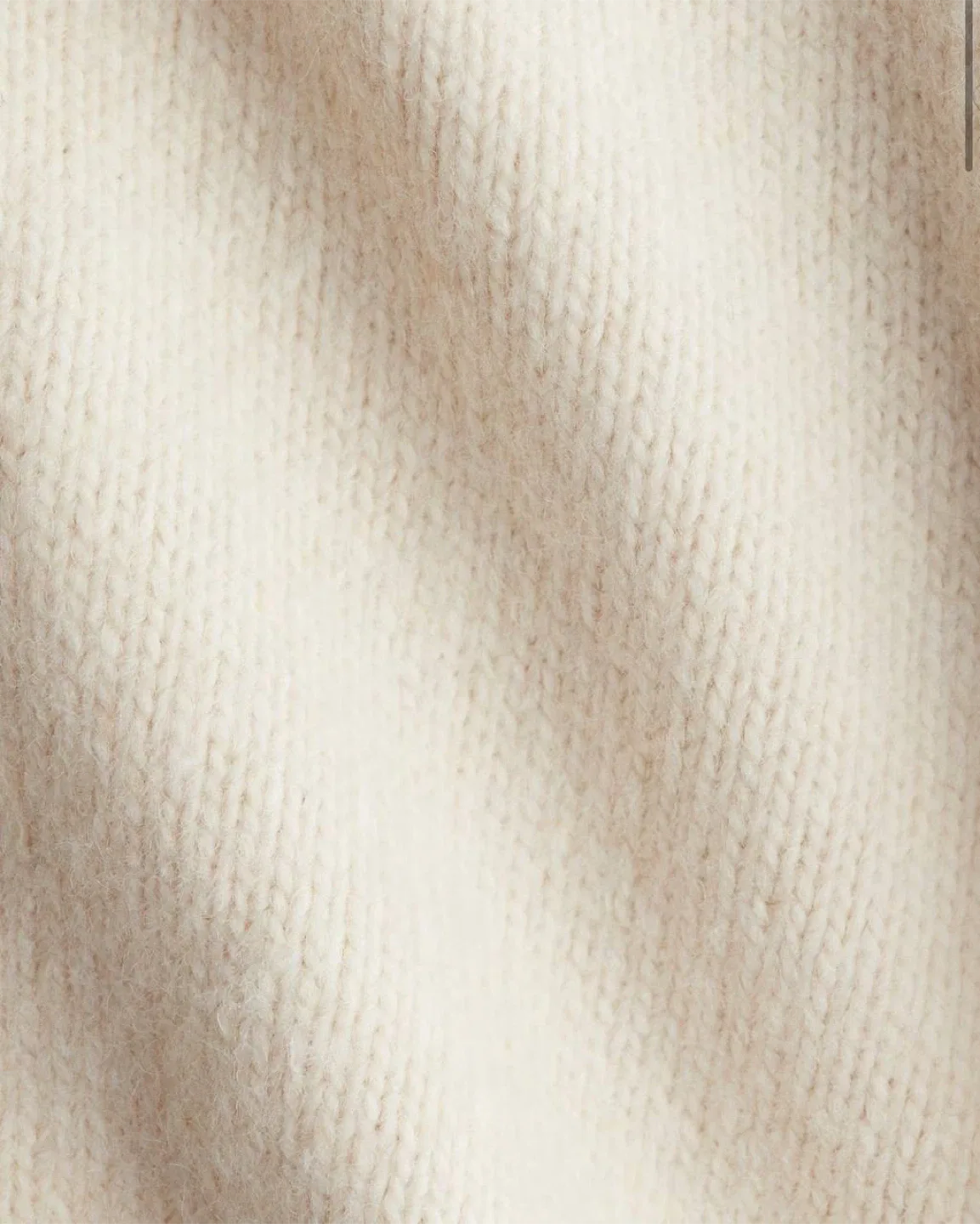 Oversized beige v neck sweater H&M, size XL image indicator(3)