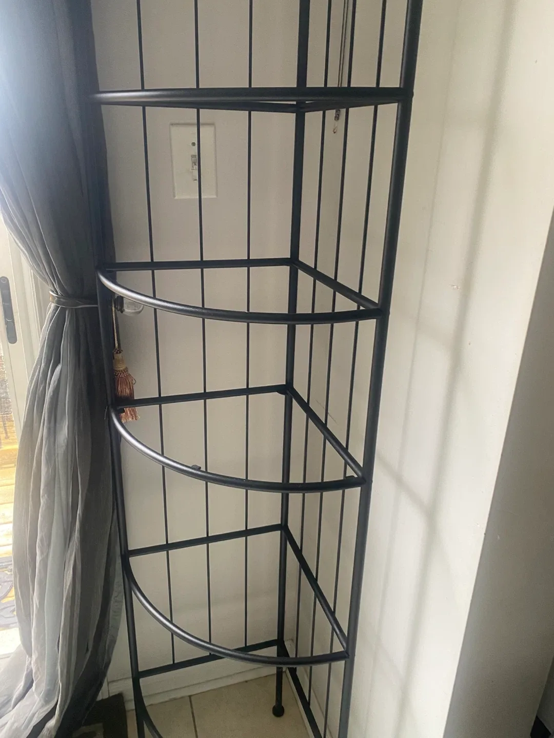 Corner Shelves - Black Metal