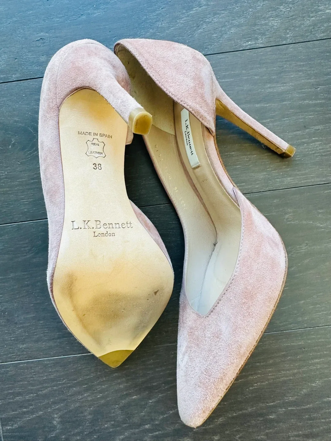 L.K. Bennett London Pink Heels - Size 38, US 7.5 - $100 image indicator(5)