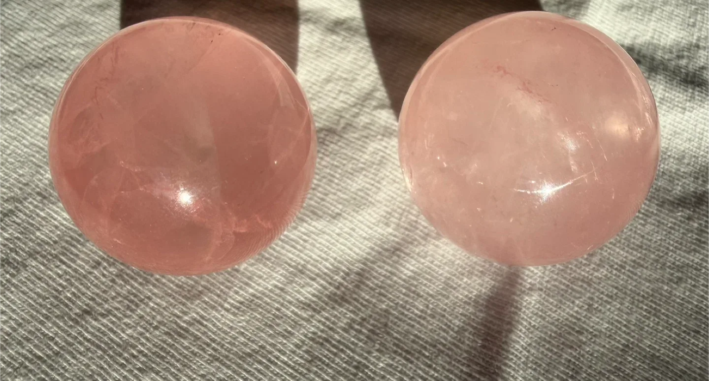 Authentic Rose Quartz Crystal Ball image indicator(3)