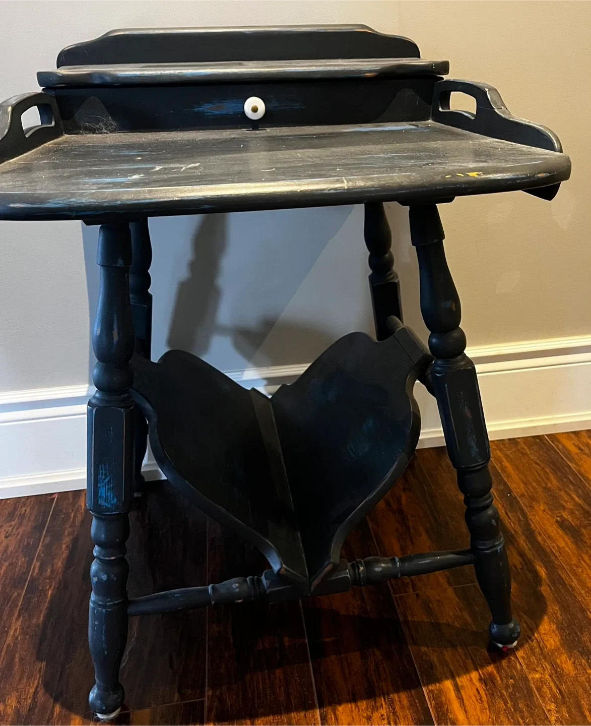 Antique Black Washstand Table image indicator(2)