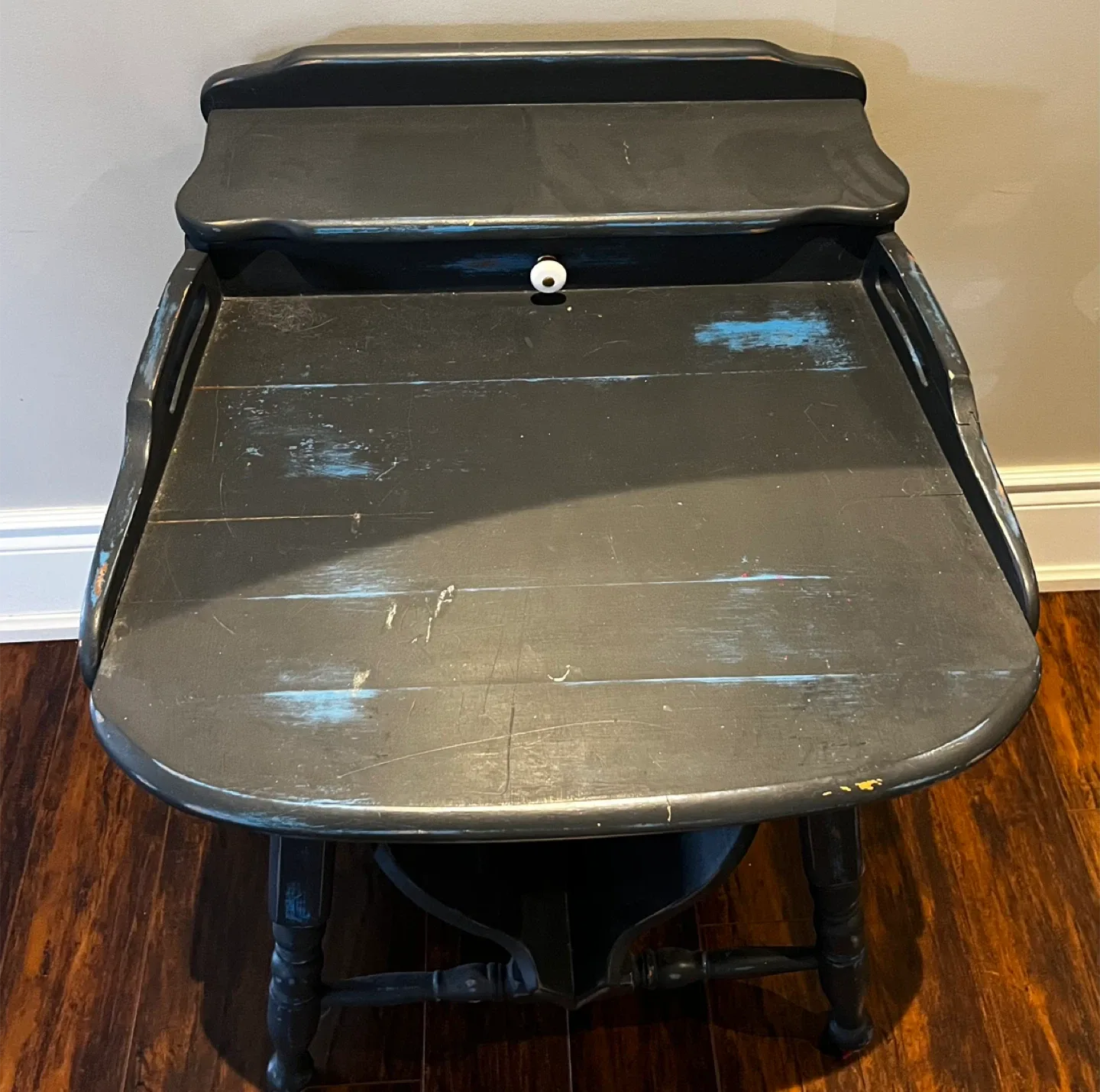 Antique Black Washstand Table