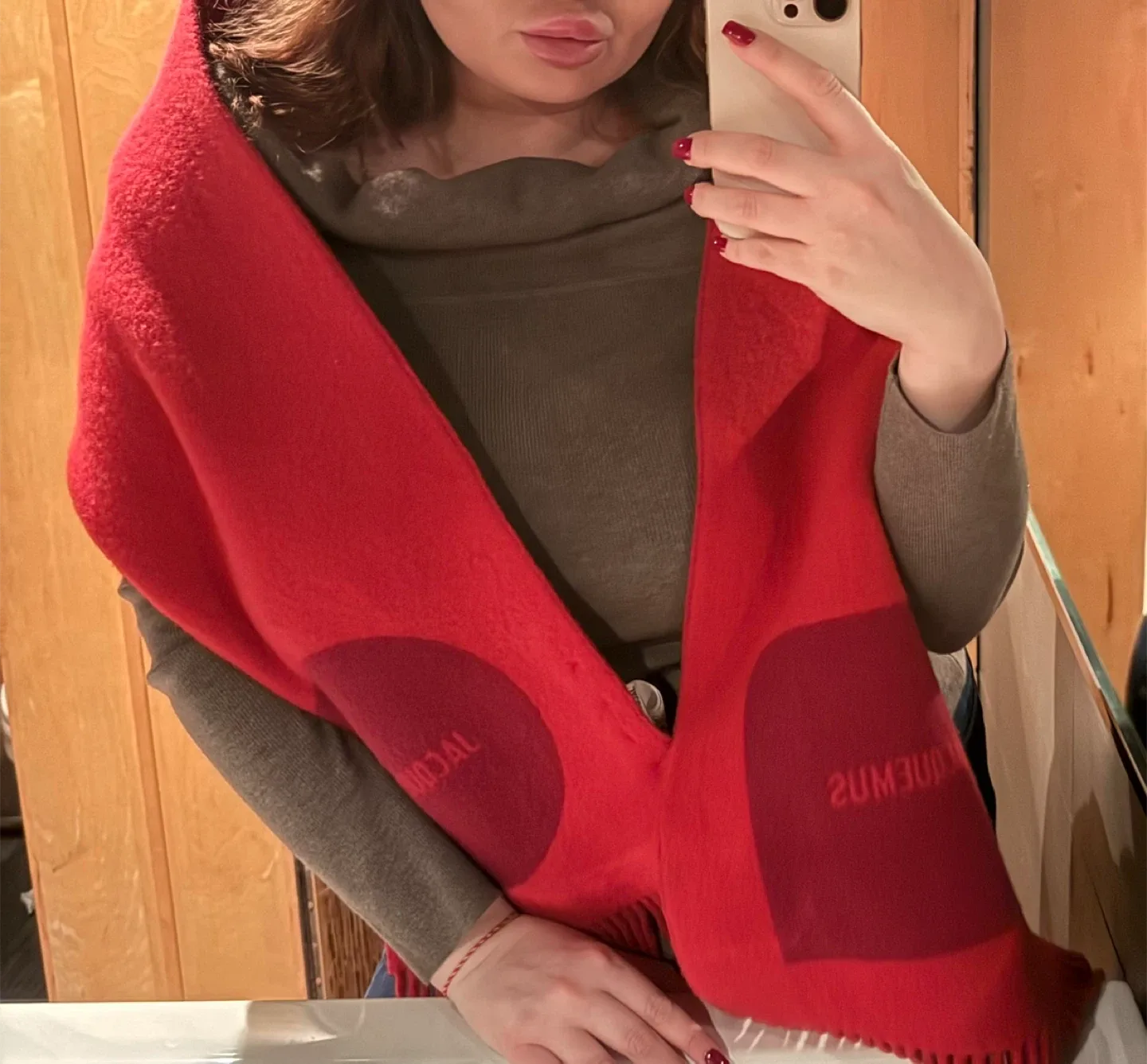 Jacquemus Le Rond Carré Scarf - Red