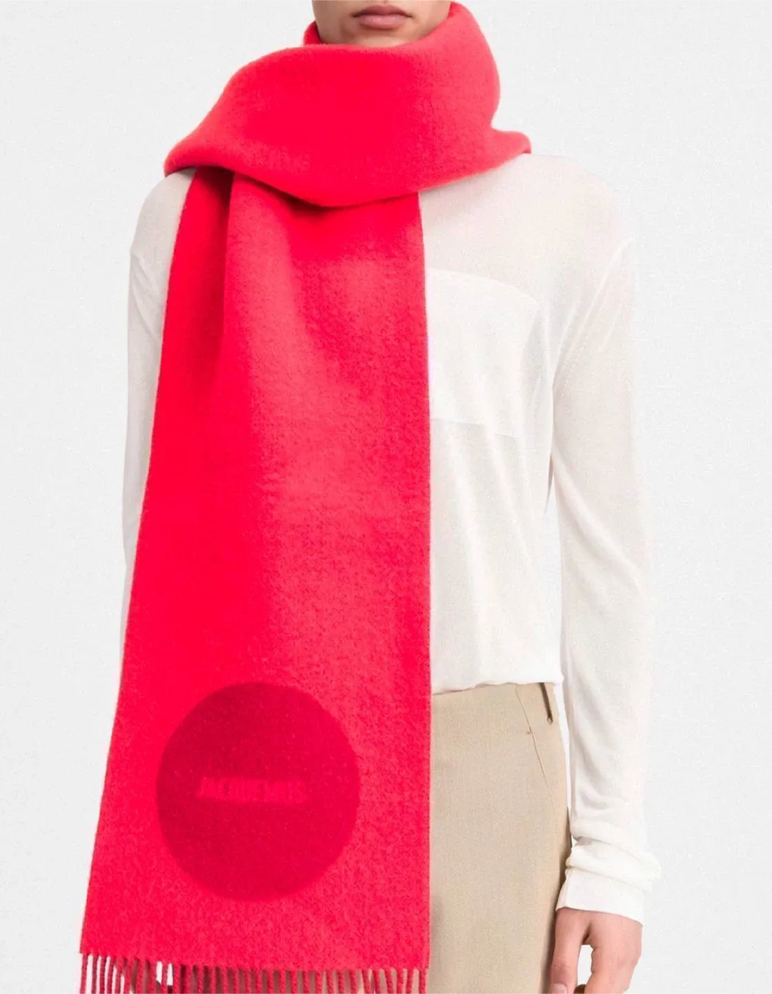 Jacquemus Le Rond Carré Scarf - Red image indicator(2)
