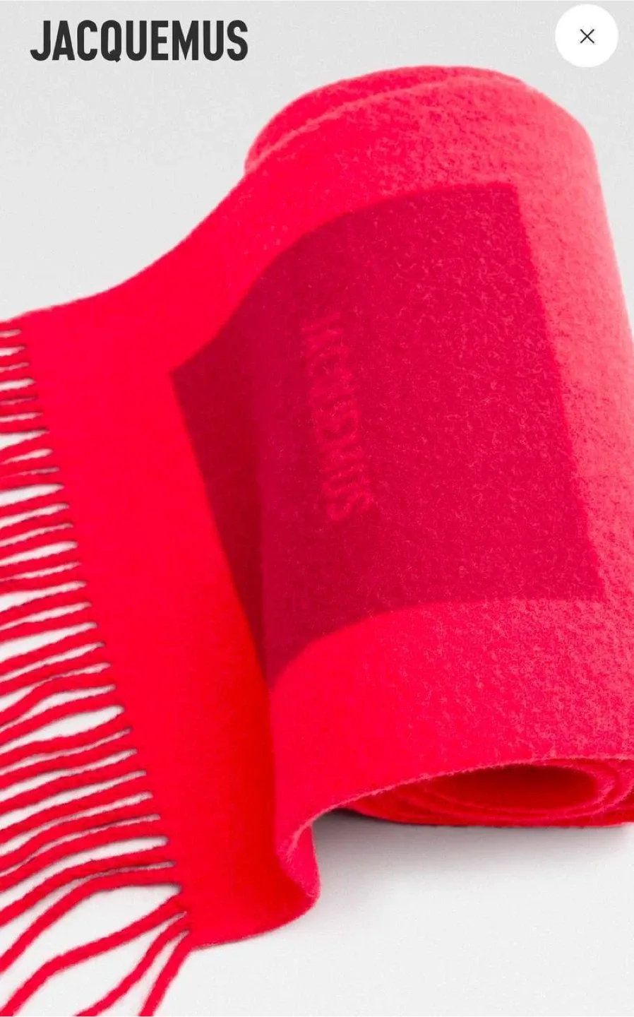 Jacquemus Le Rond Carré Scarf - Red image indicator(8)