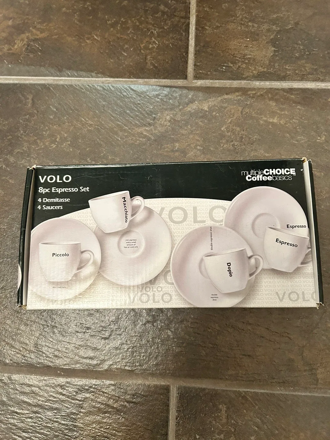 VOLO 8pc Espresso Set - New in Box!