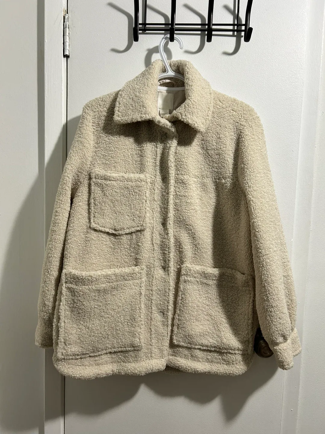 Fluffy beige jacket