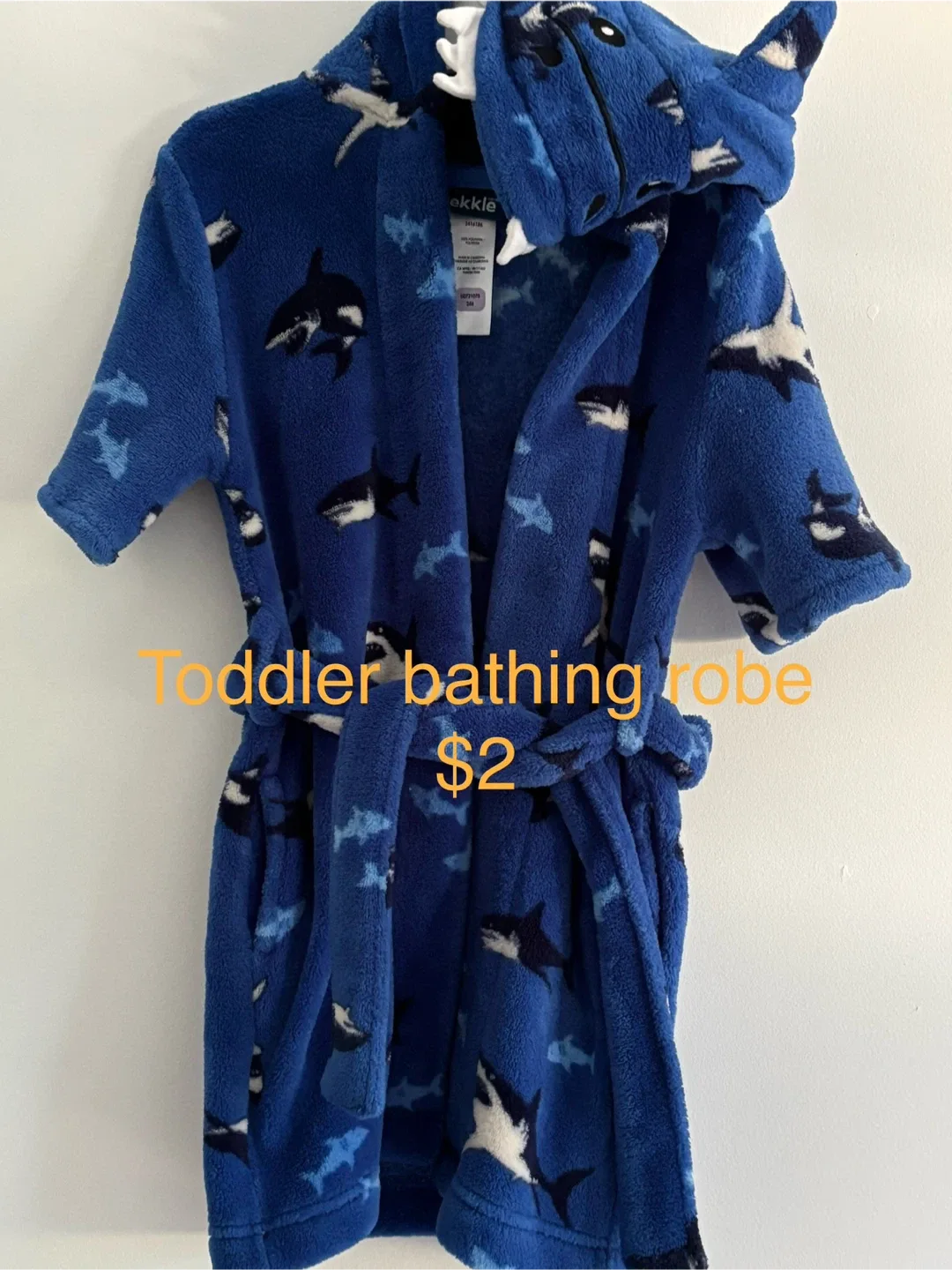 Toddler Bathrobe - Red & Blue image indicator(2)