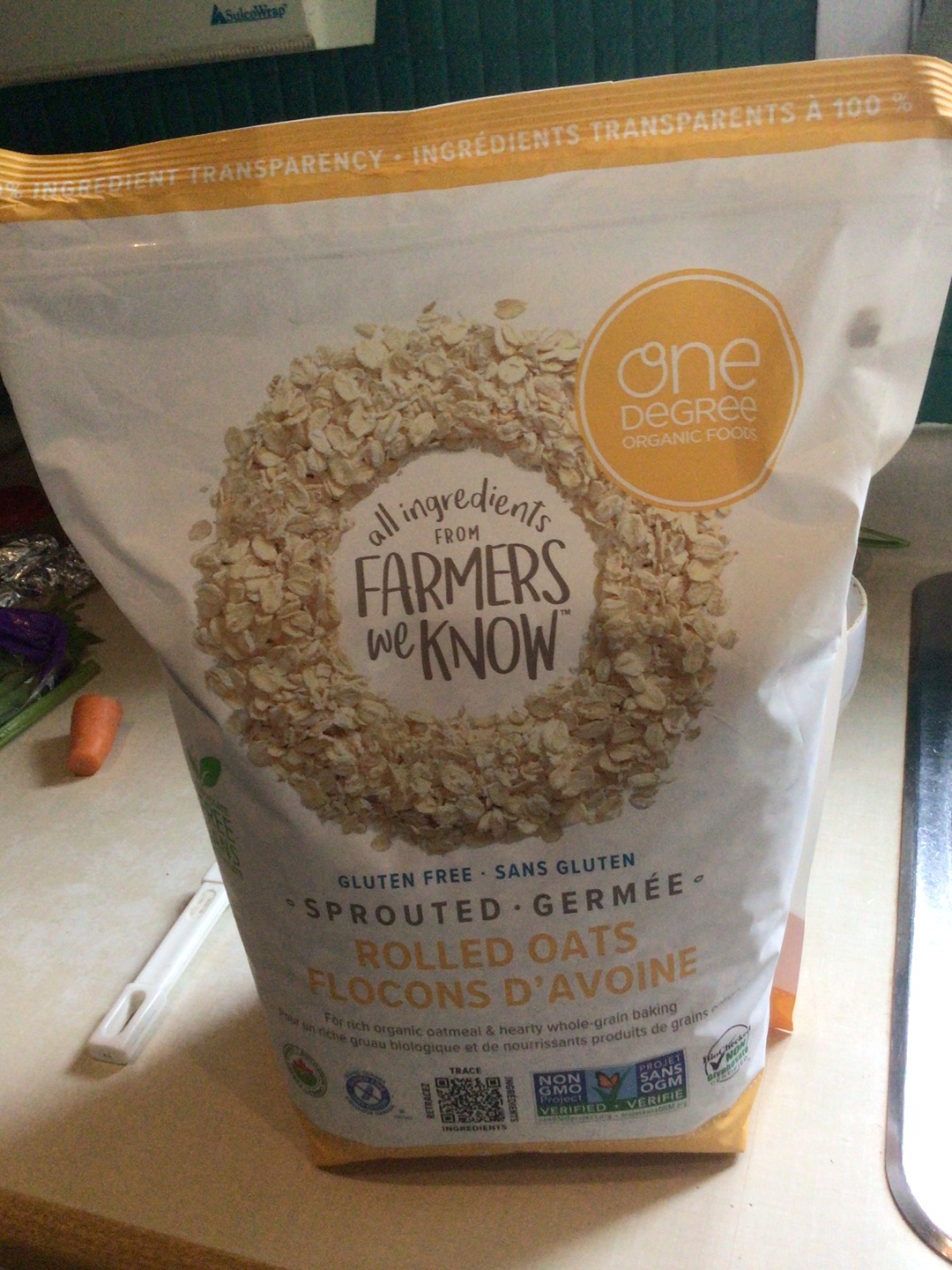 One Degree Organic Foods Rolled Oats