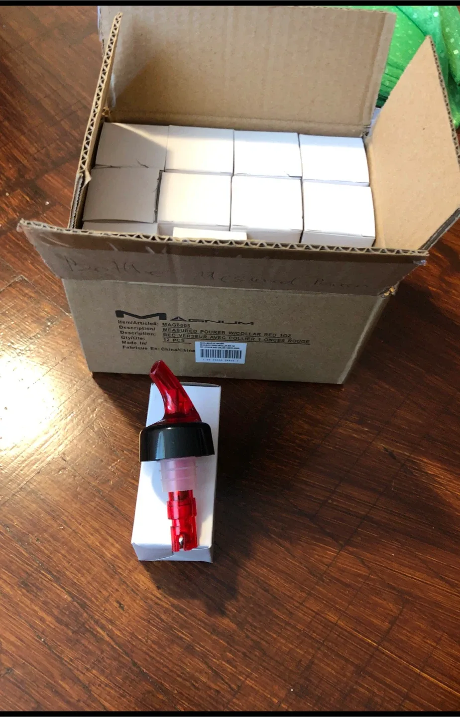 11 Magnum Measured Pourer - Red, 1 oz (12 pcs)