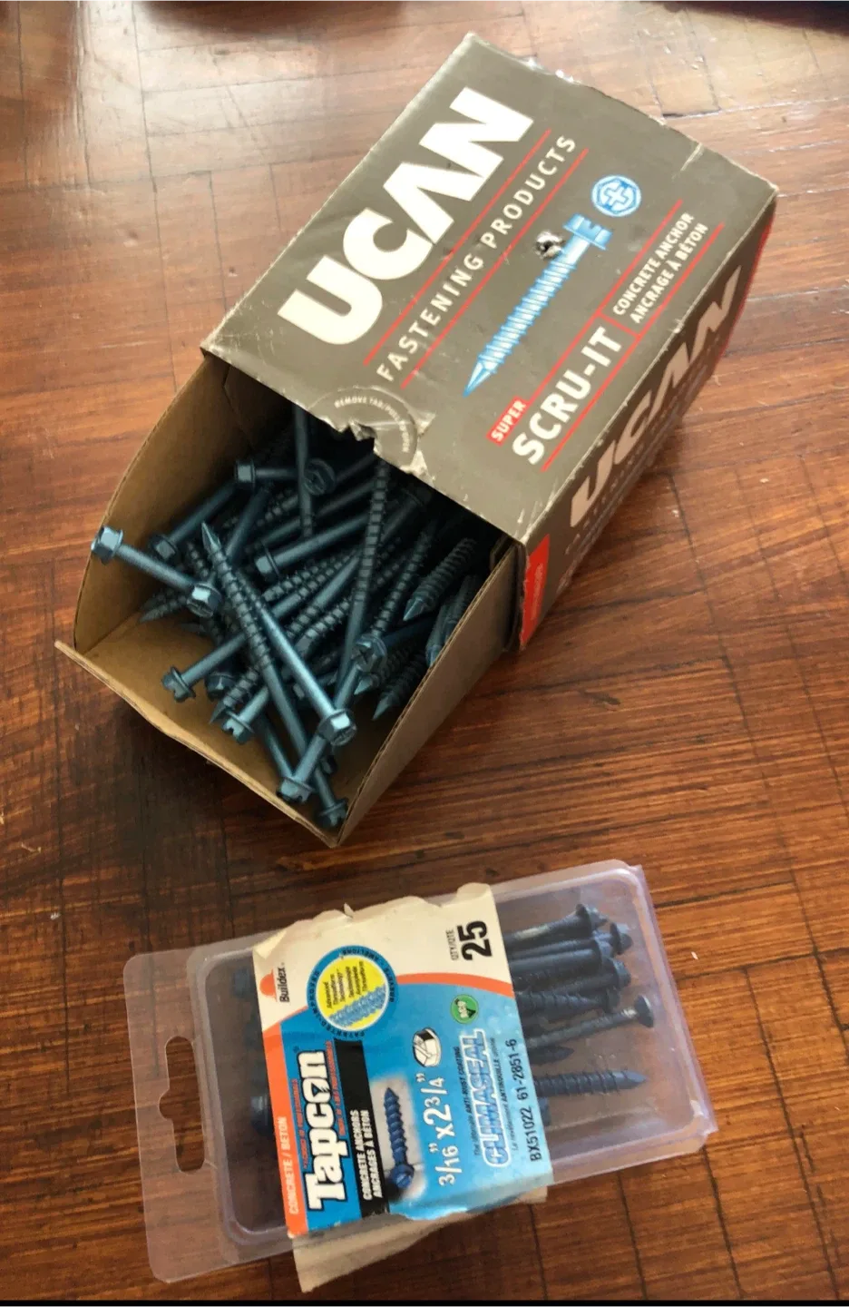 UCAN Scru-It Anchor IWHW & Tapcon Screws