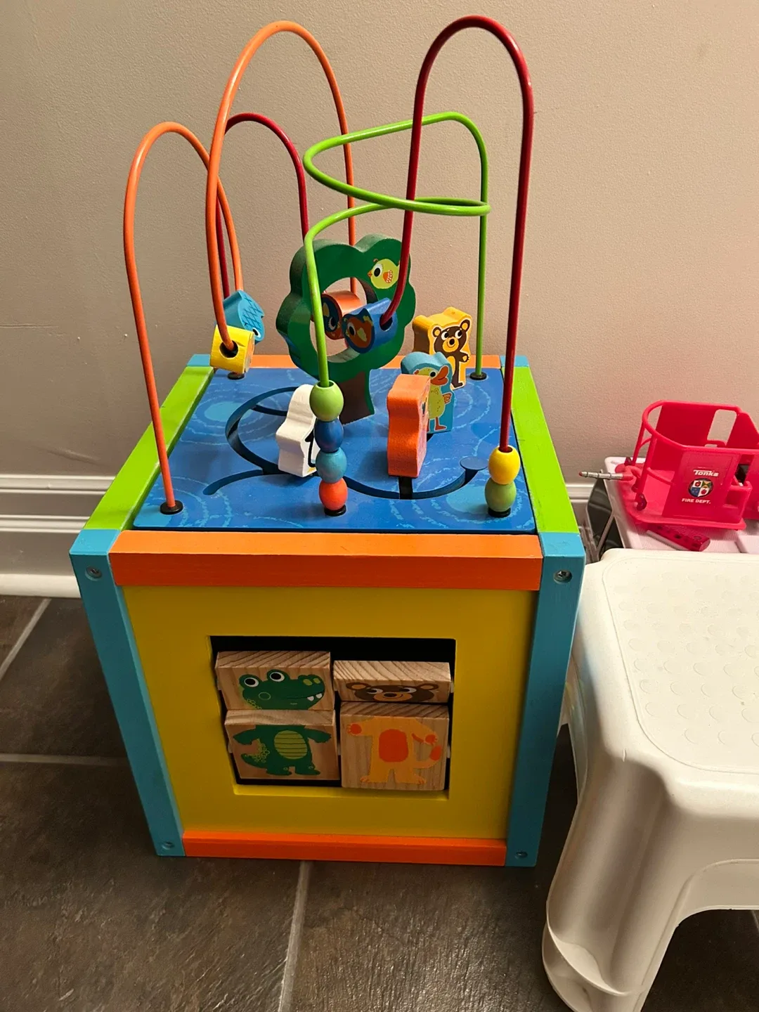 Kids Activity Cube with Bead Maze