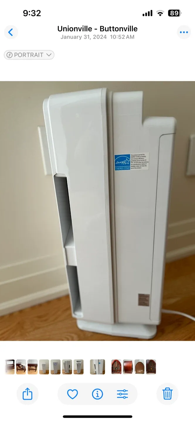 White Air Purifier image indicator(3)