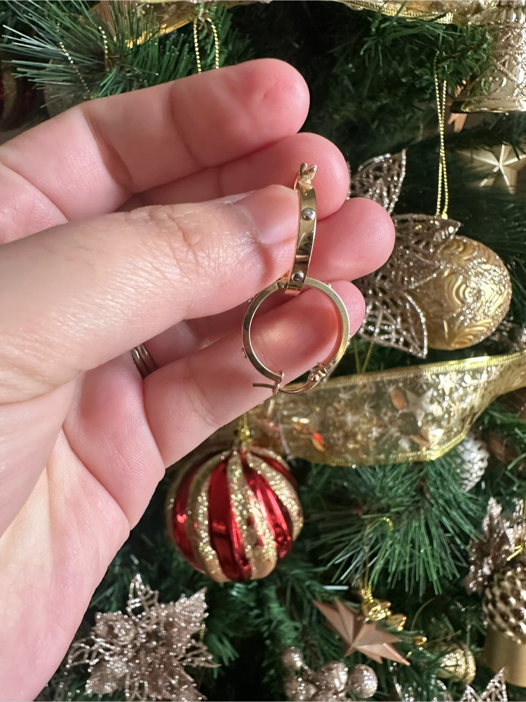 18K Two toned hoops - photo 4