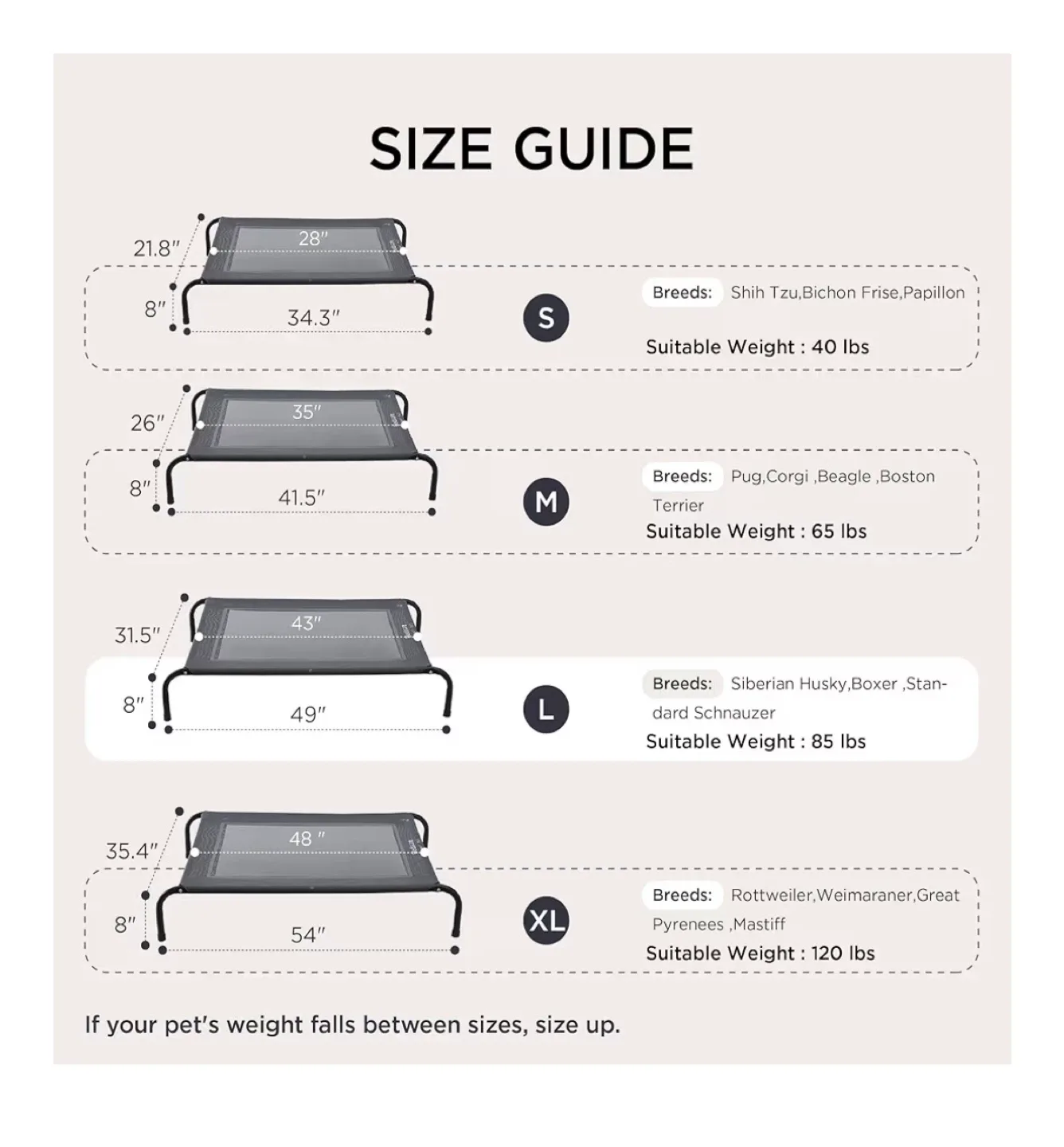 Bedsure Comfy Pet Elevated Dog Bed - Size Small image indicator(3)