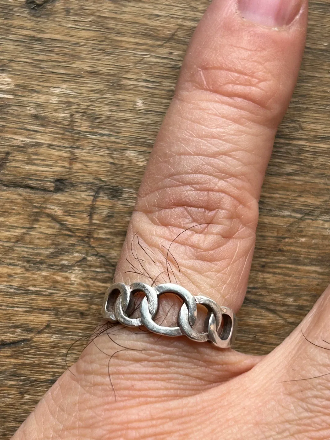 $12 Sterling silver 925 ring knot chain jewellery men women image indicator(2)