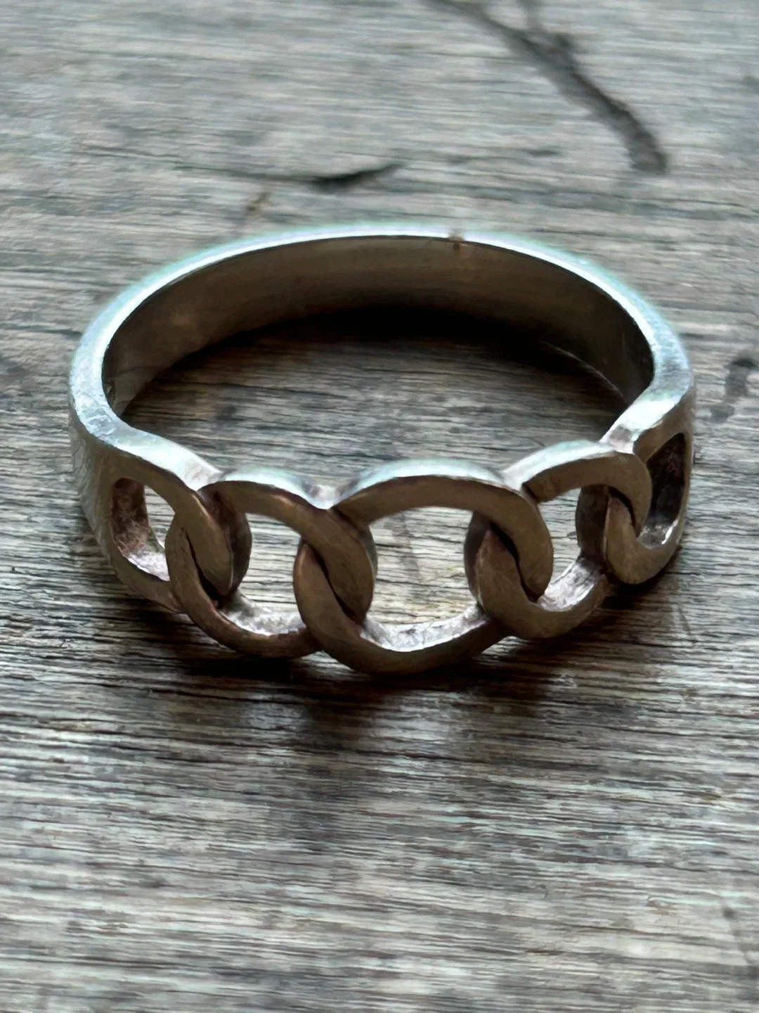 $12 Sterling silver 925 ring knot chain jewellery men women image indicator(7)