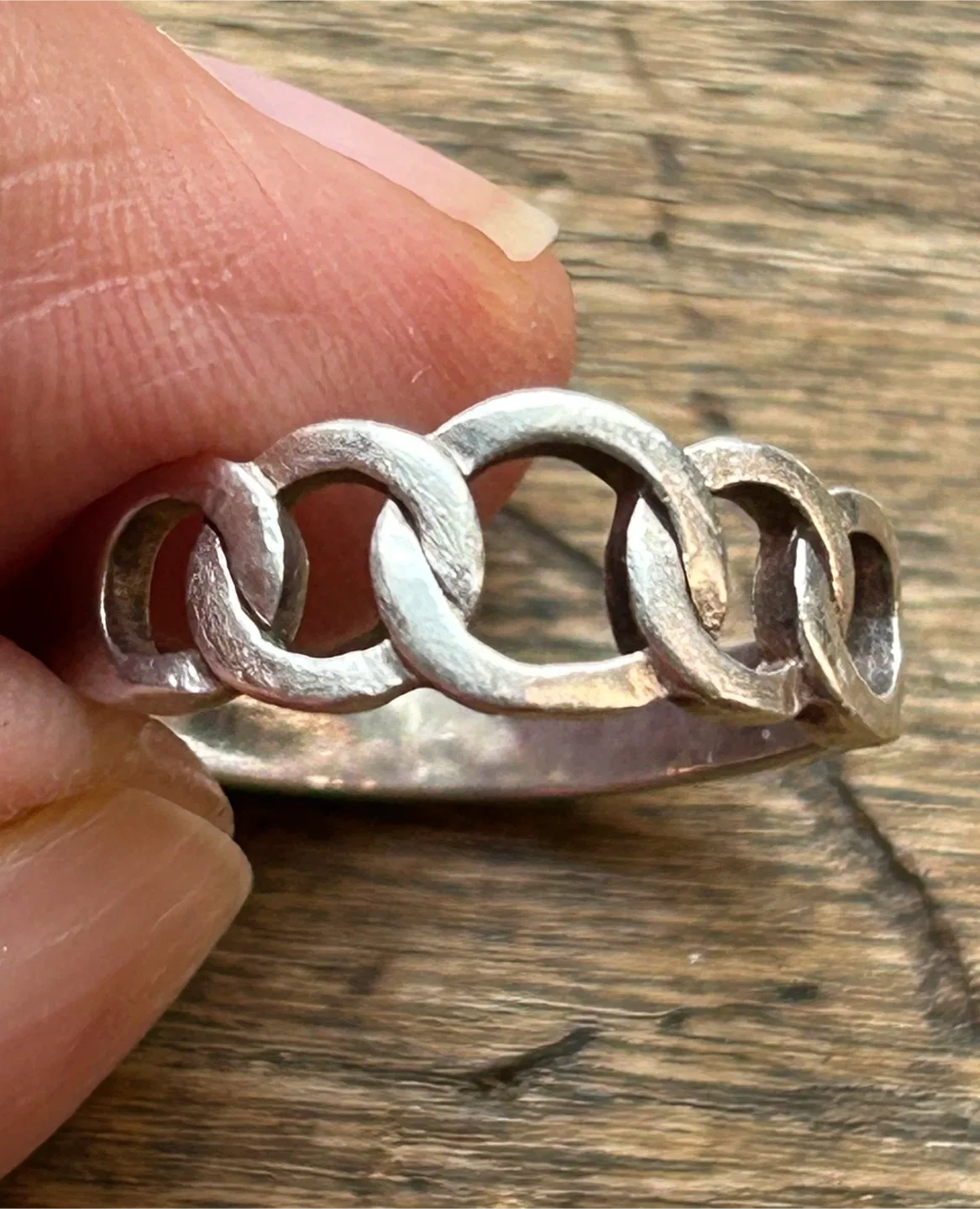 $12 Sterling silver 925 ring knot chain jewellery men women