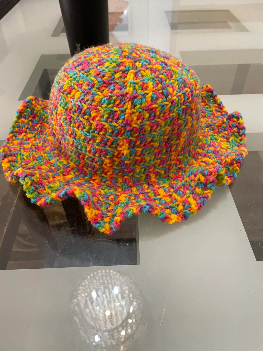 Handmade Crochet Bucket Hat - Colourful