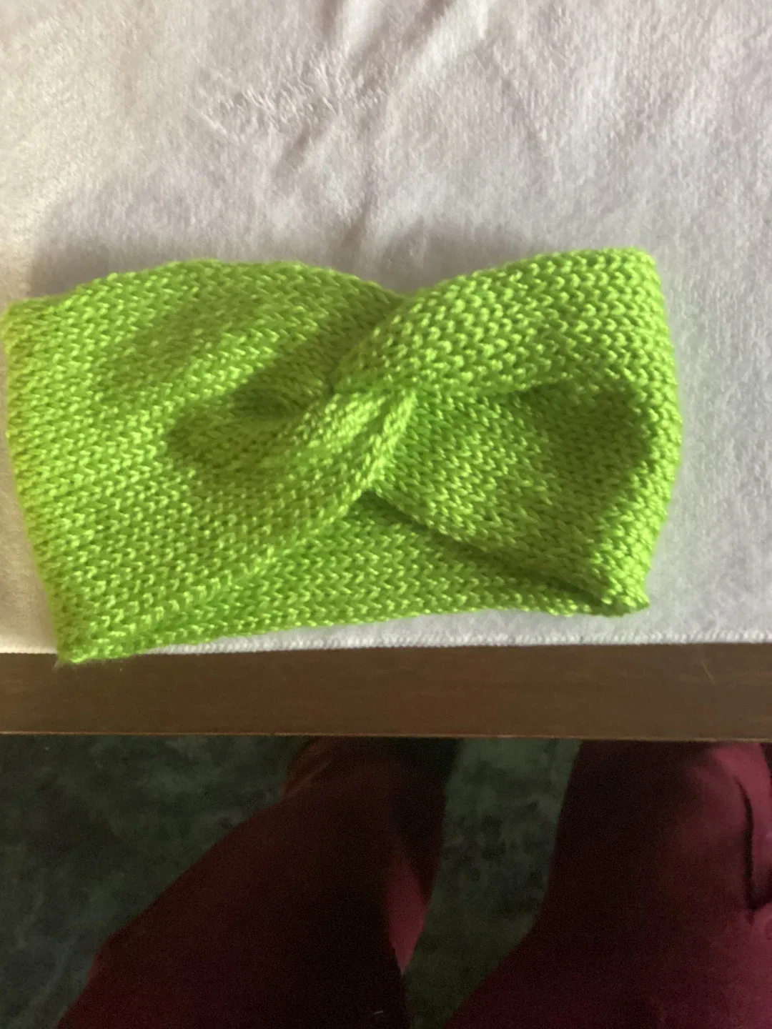 Handmade Knitted Headband - Green