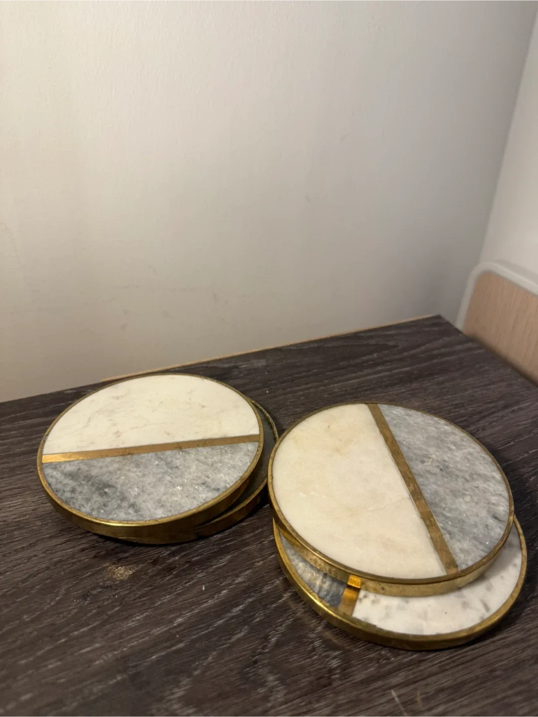 Marble and Brass Coasters