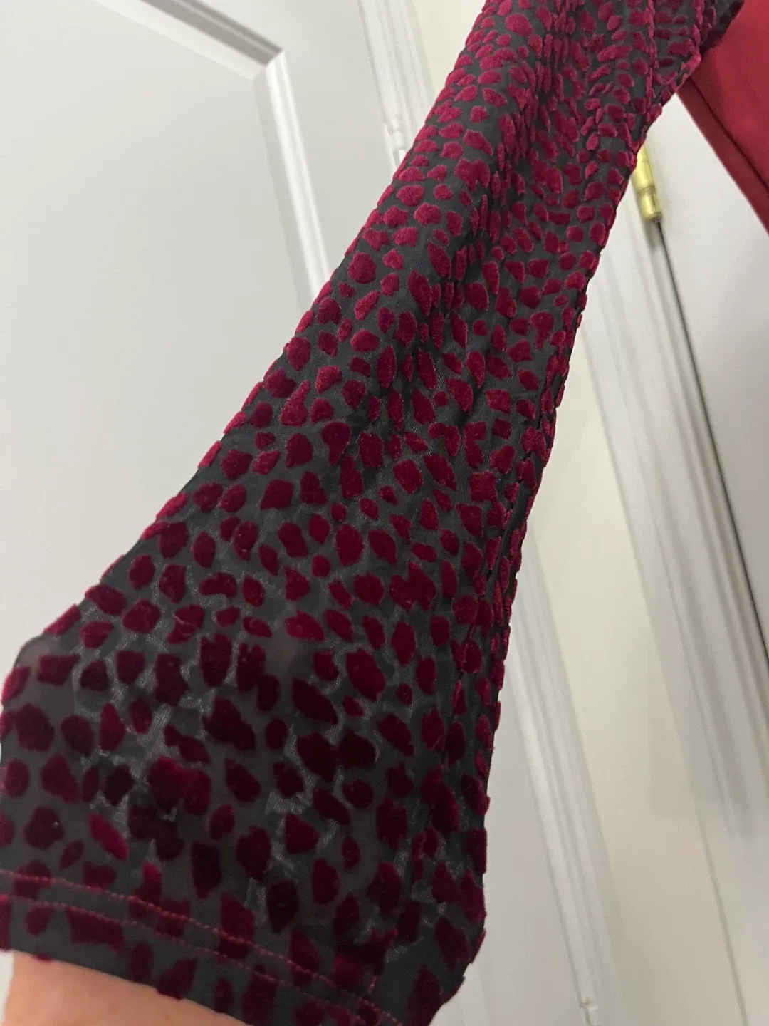 Yaya & Co. Red Peplum Top - Size L image indicator(5)