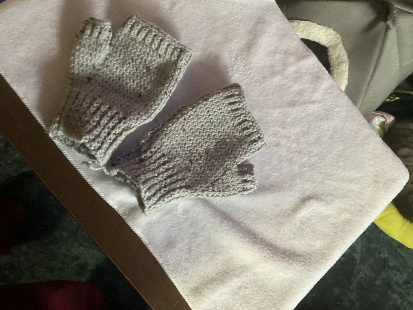 Handmade Grey Fingerless Gloves