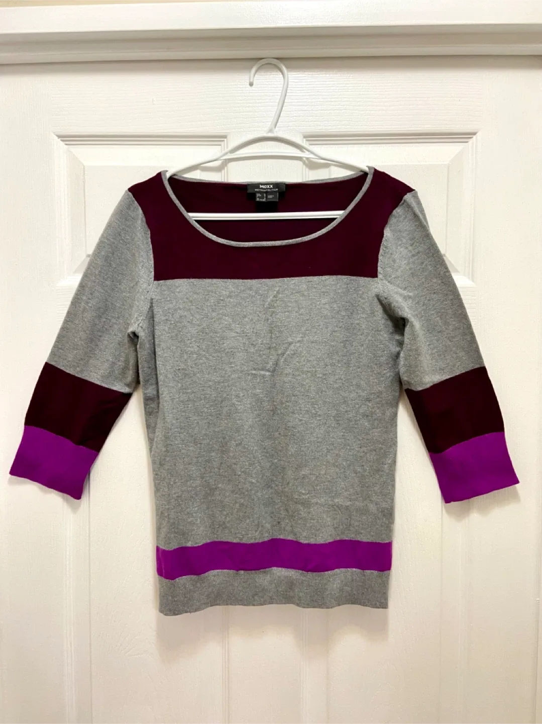 Mexx Metropolitan Grey & Purple Sweater - Size M