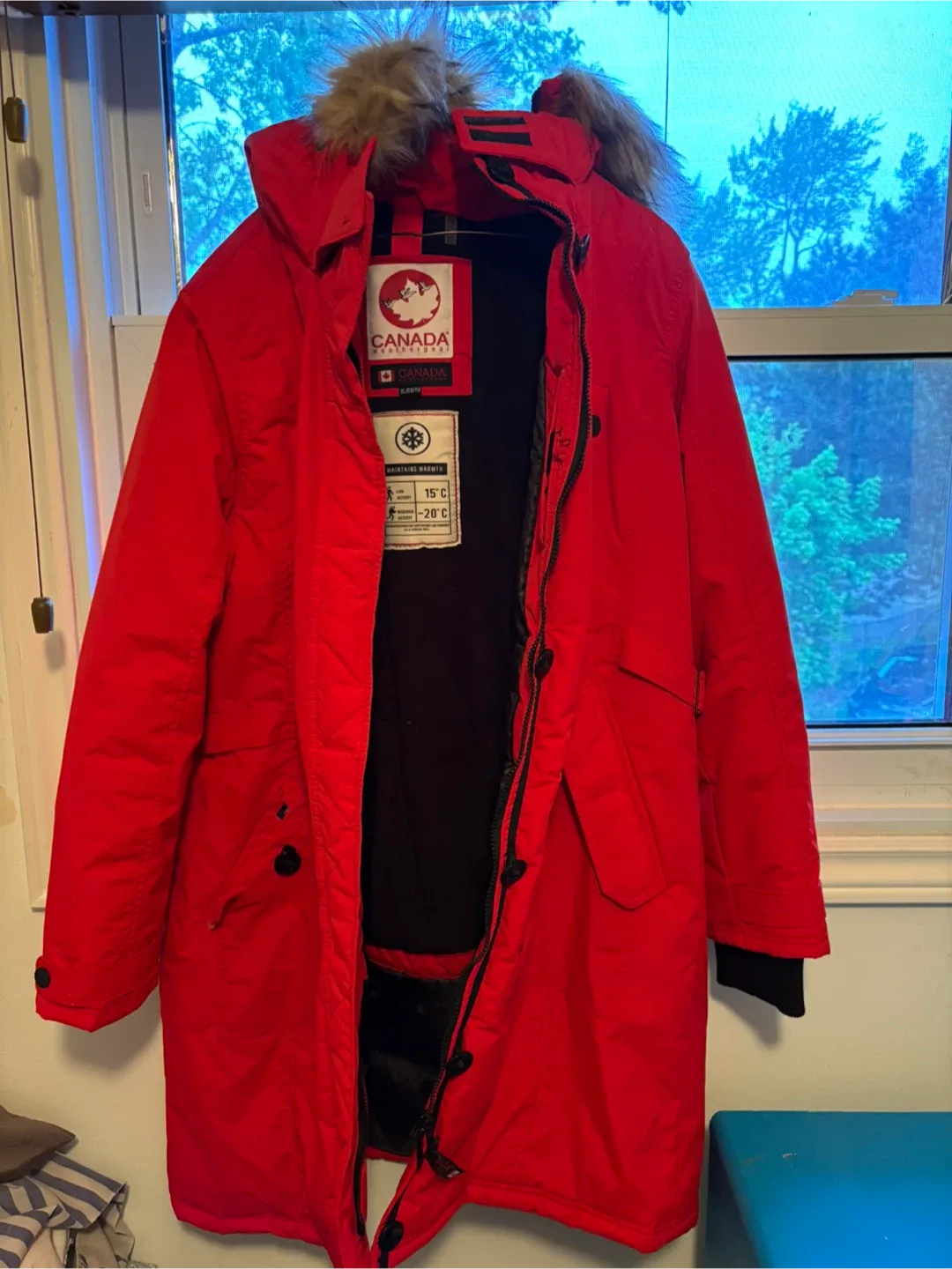 Canada Weather Gear Red Winter Parka