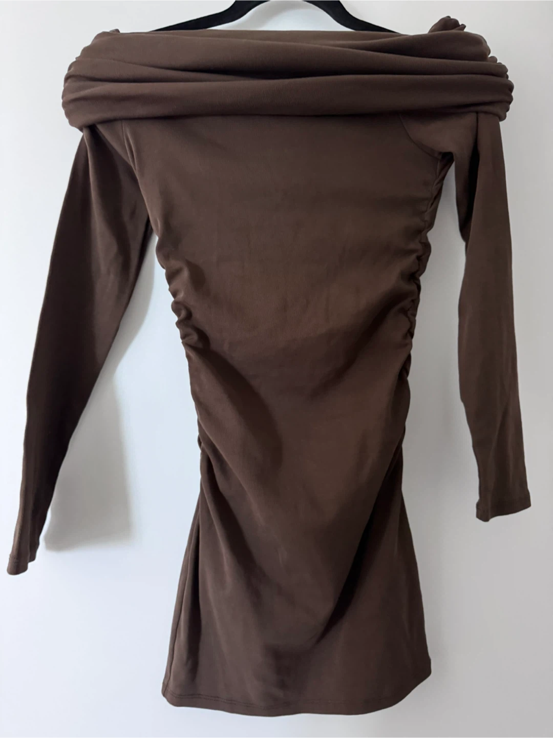 Zara Brown Long Sleeve Dress - Size S