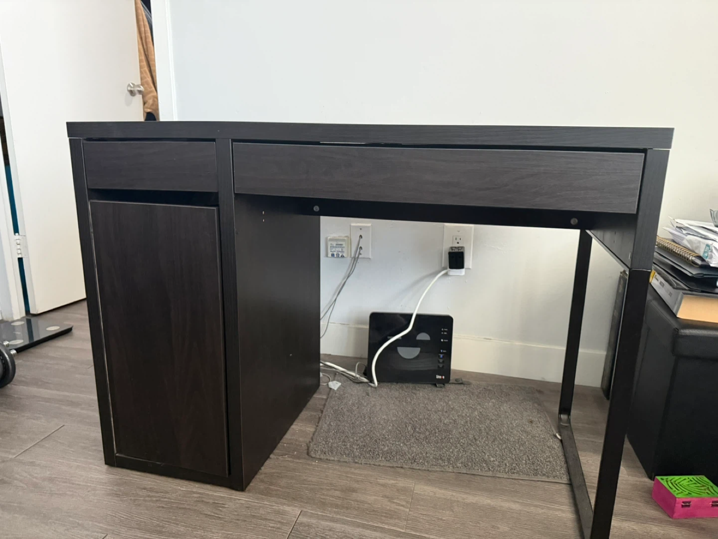 IKEA Desk - Dark Brown with free chair