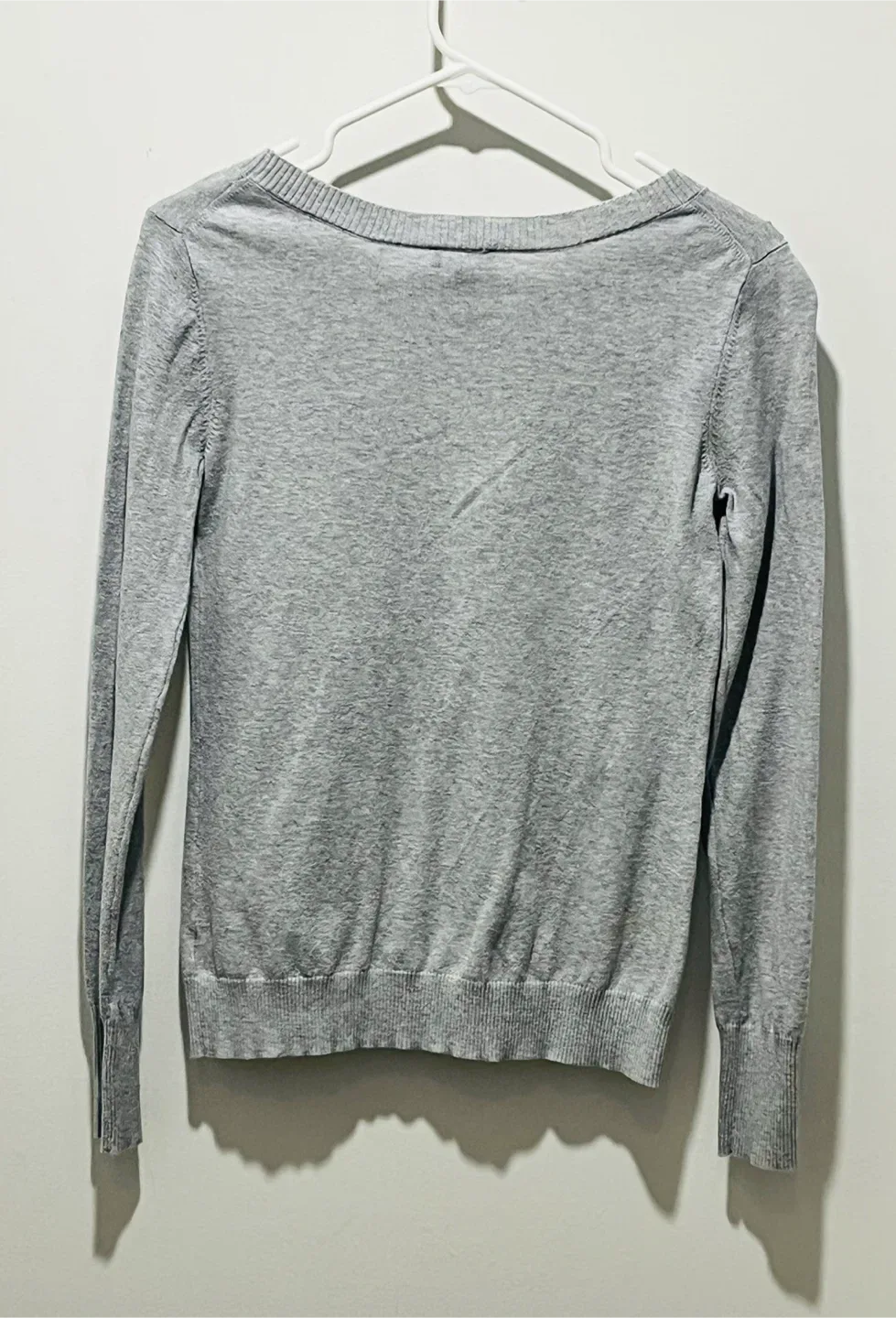 Express Grey Embellished Sweater Size Small image indicator(2)