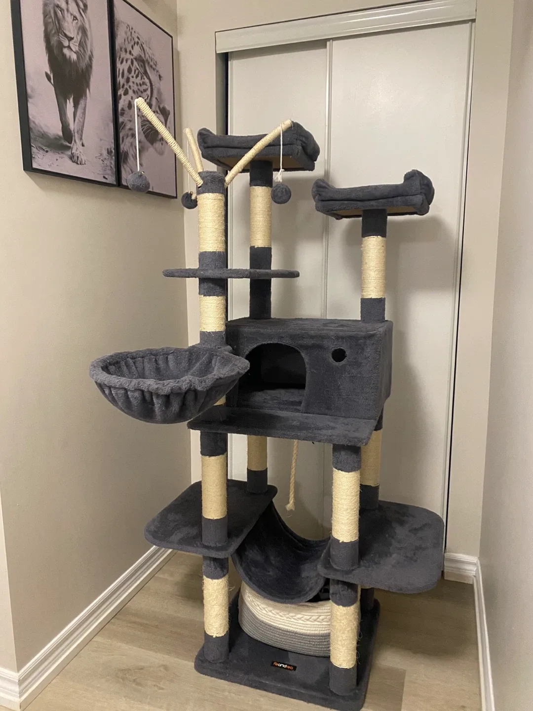 SONGKR Grey Cat Tree Tower image indicator(2)