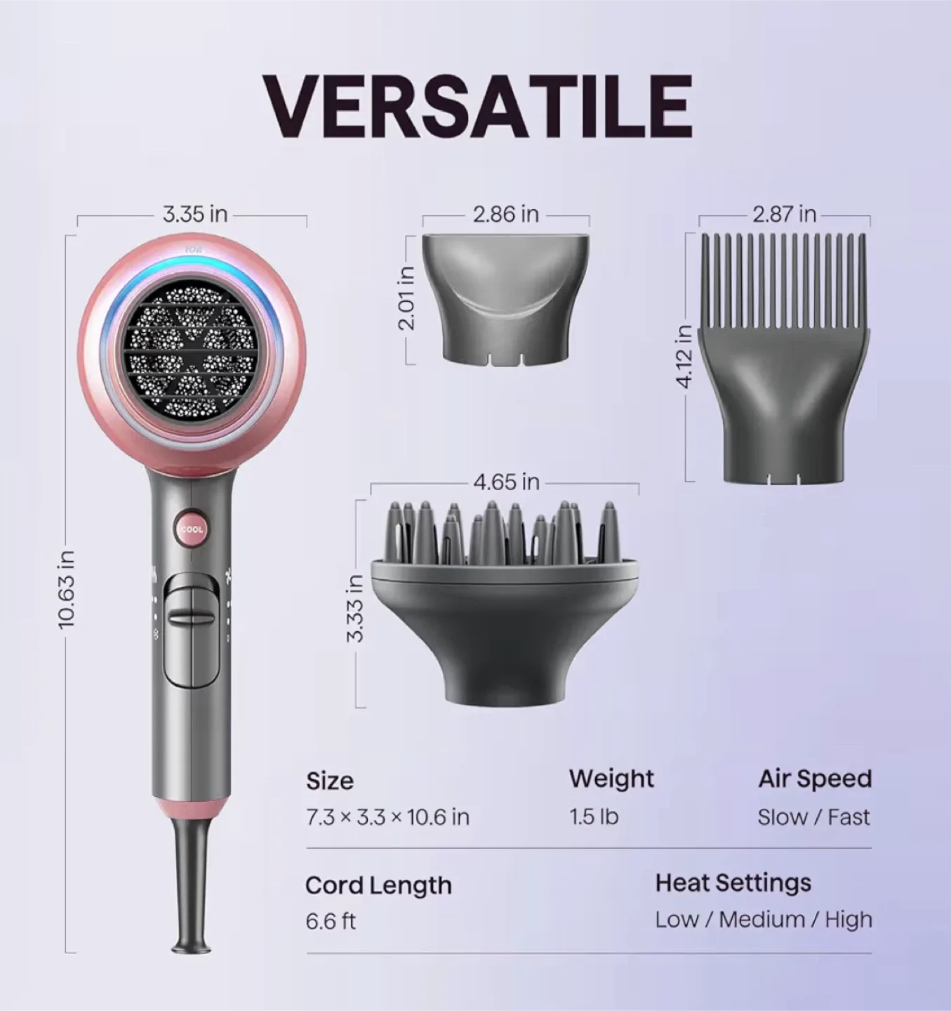 Ionic Hair Dryer Styler image indicator(7)