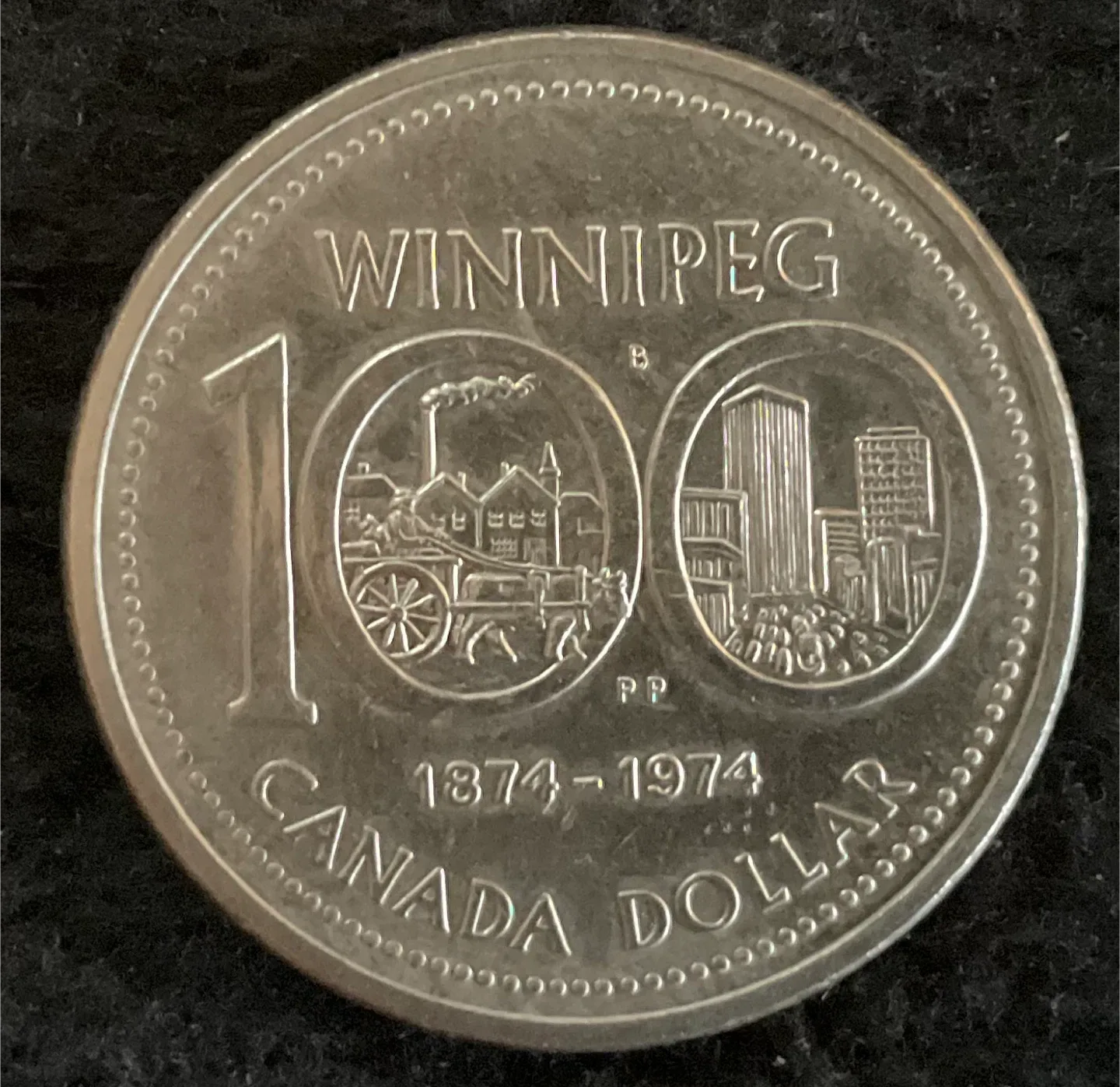Winnipeg 1874-1974 Canada Dollar Coin image indicator(3)