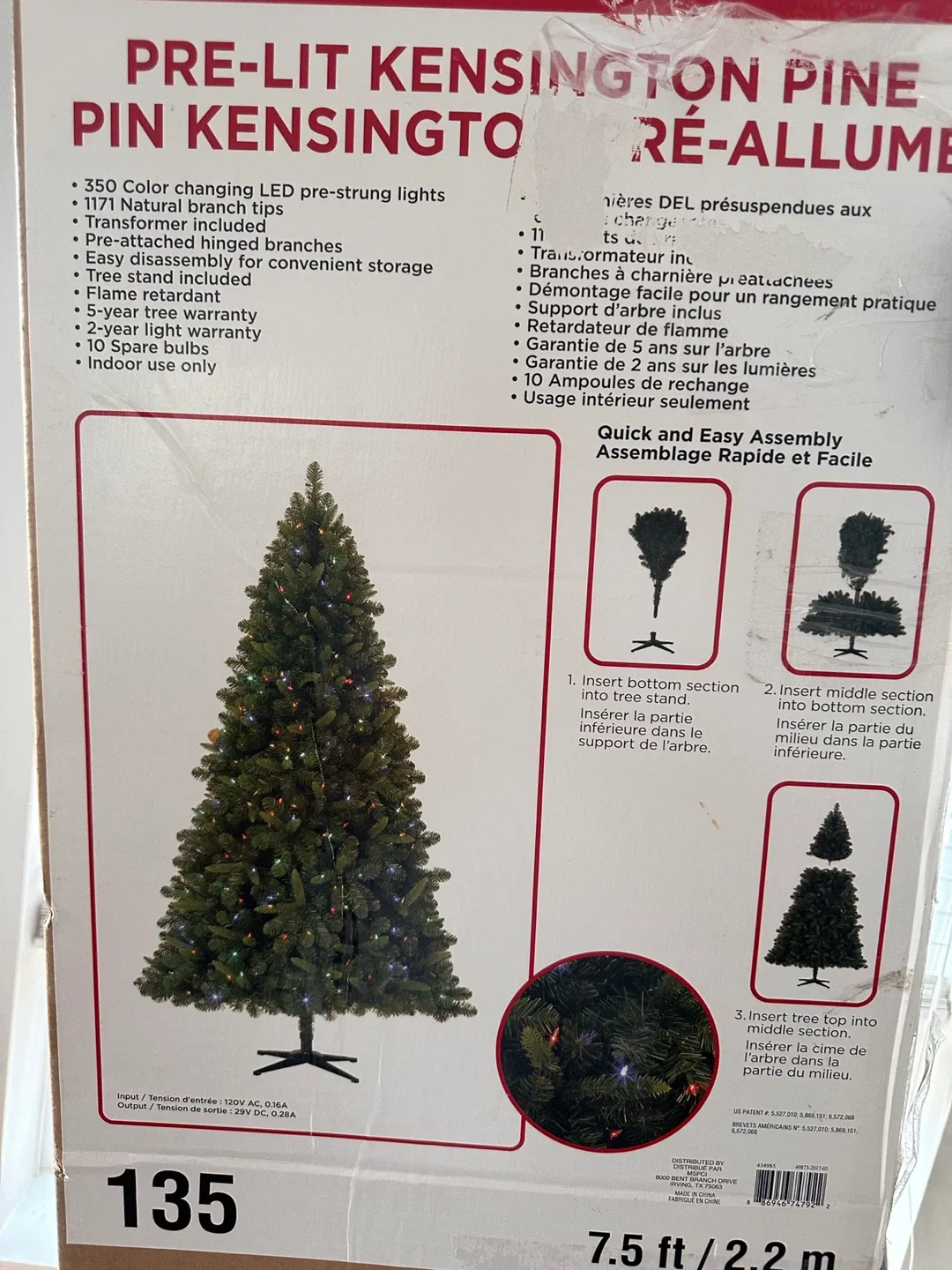 Pre-Lit Kensington Pine Christmas Tree - 7.5 ft image indicator(5)